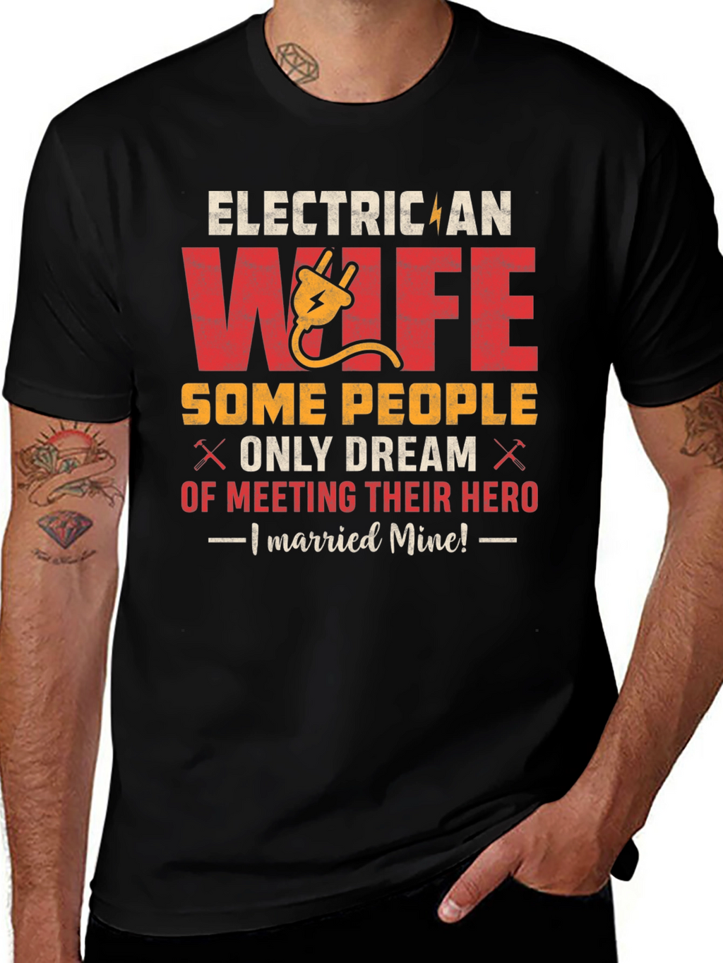 Electrician Wife Hero T-Shirt