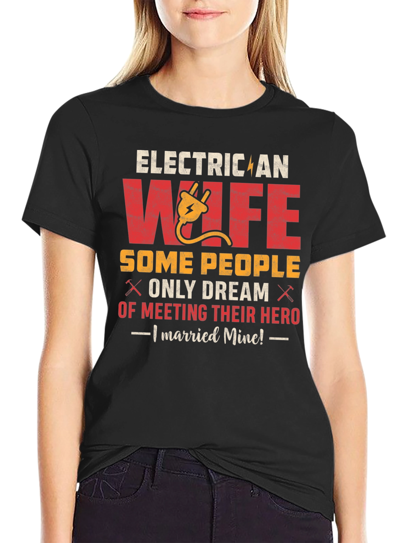 Electrician Wife Hero T-Shirt