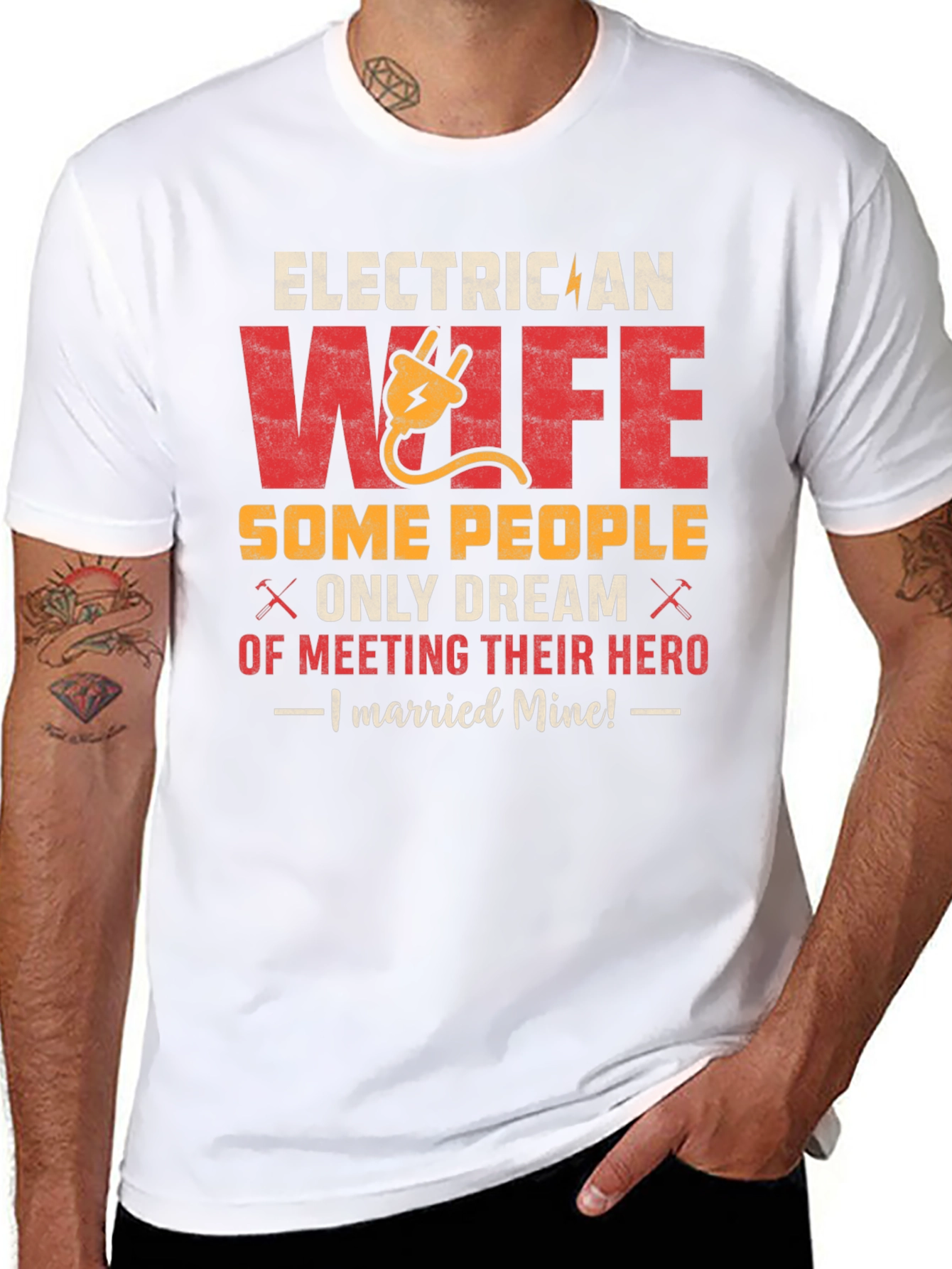 Electrician Wife Hero T-Shirt