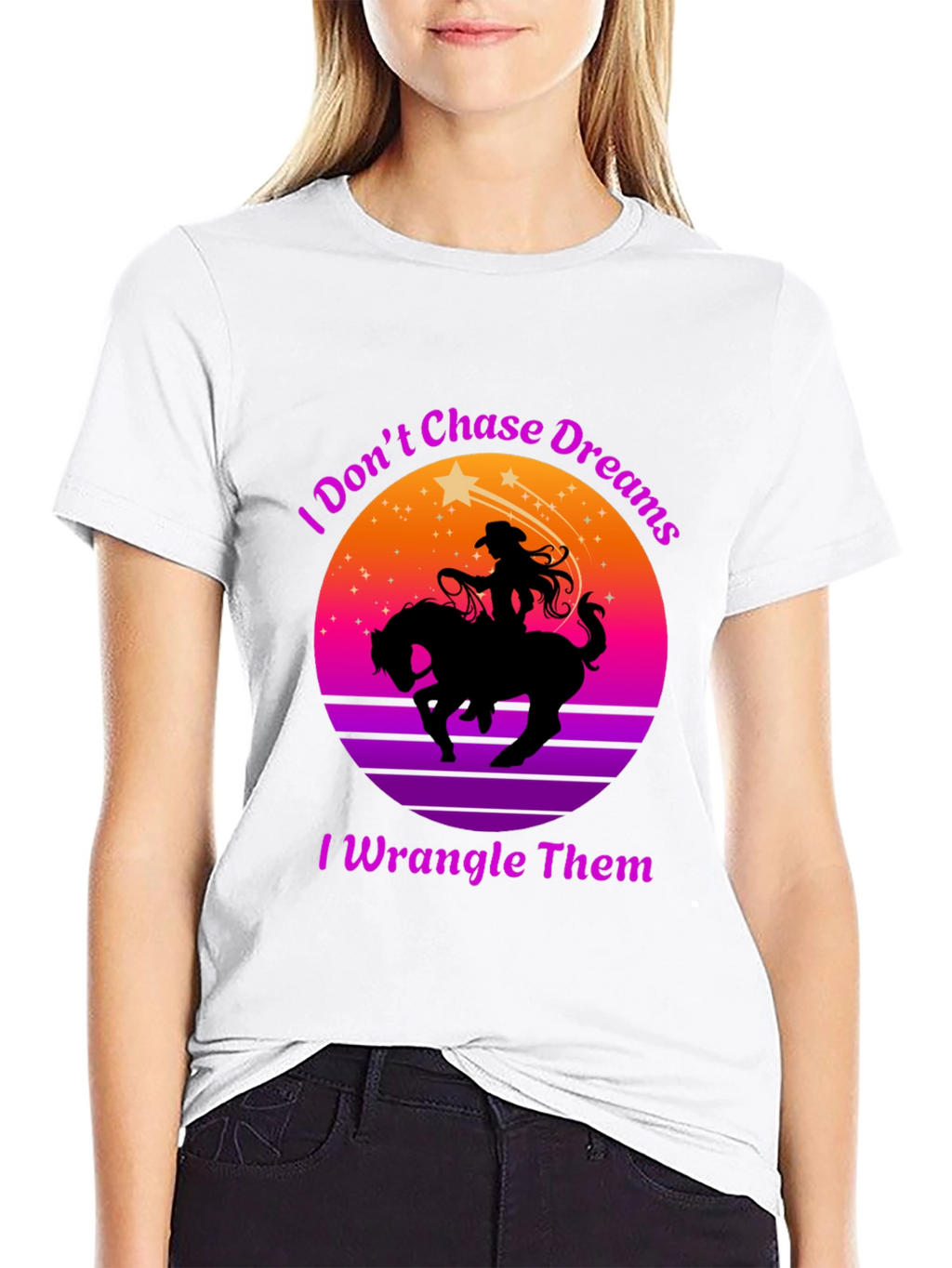 Cowgirl I Wrangle Dreams Graphic Tee