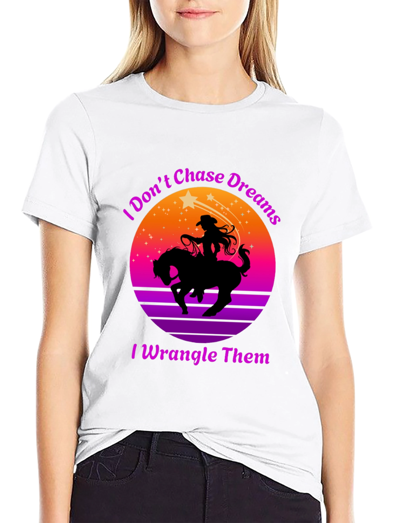 Cowgirl I Wrangle Dreams Graphic Tee