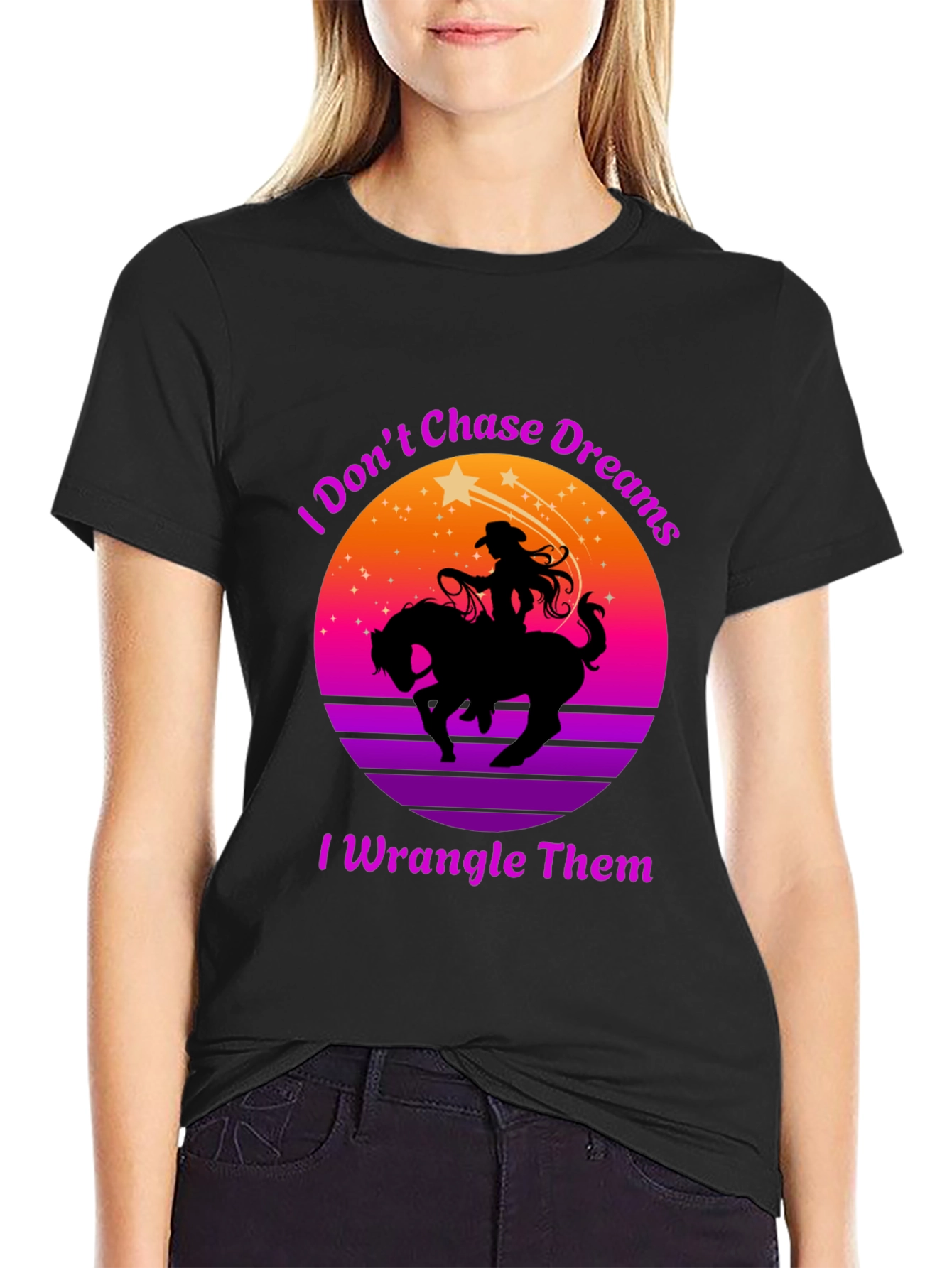 Cowgirl I Wrangle Dreams Graphic Tee
