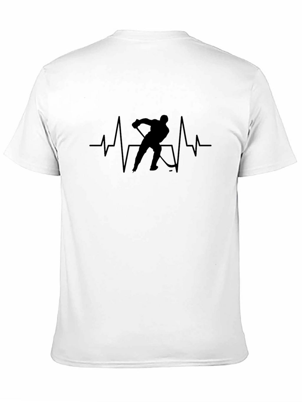 Hockey Heartbeat Graphic T-Shirt - Black