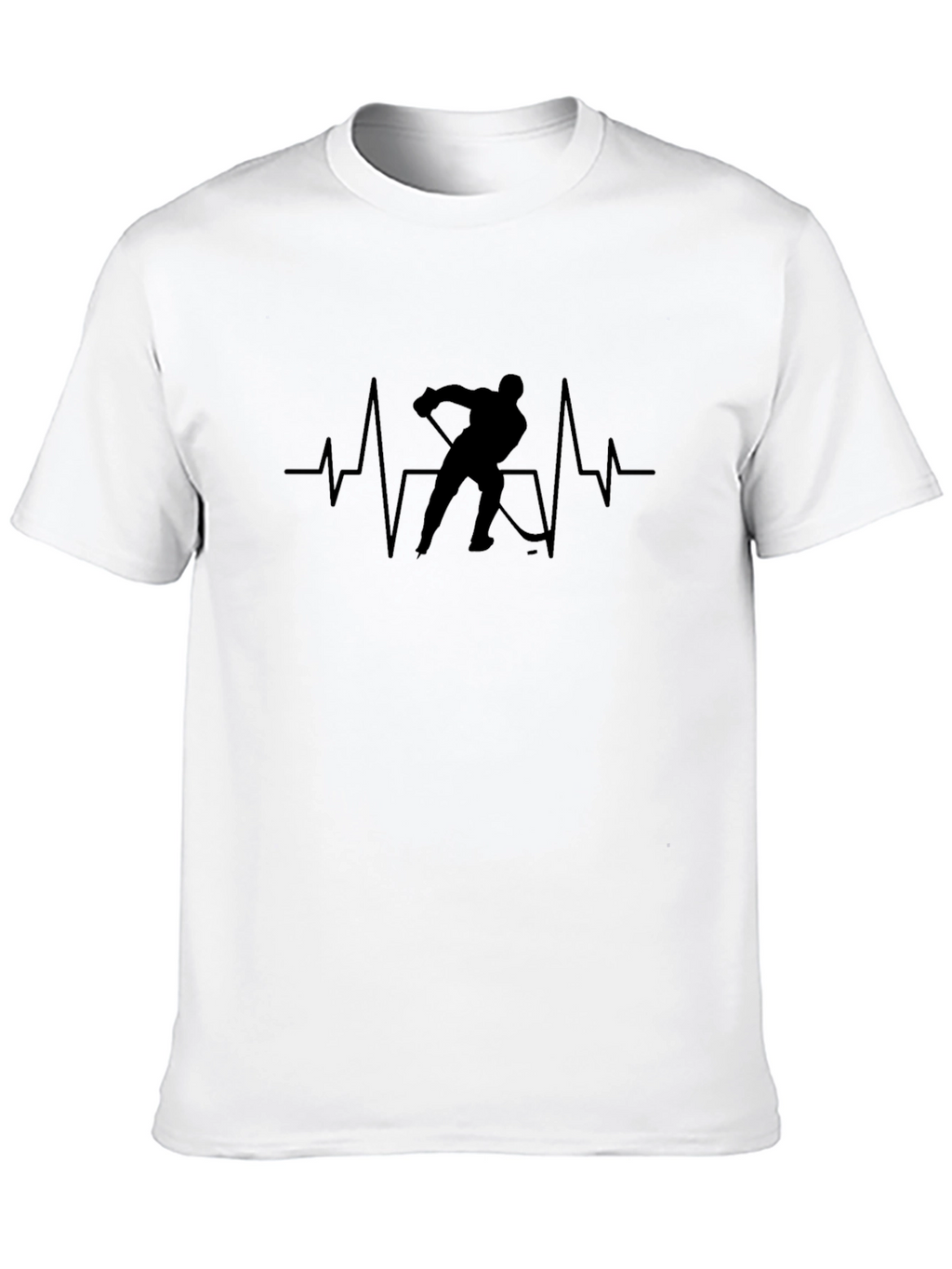 Hockey Heartbeat Graphic T-Shirt - Black