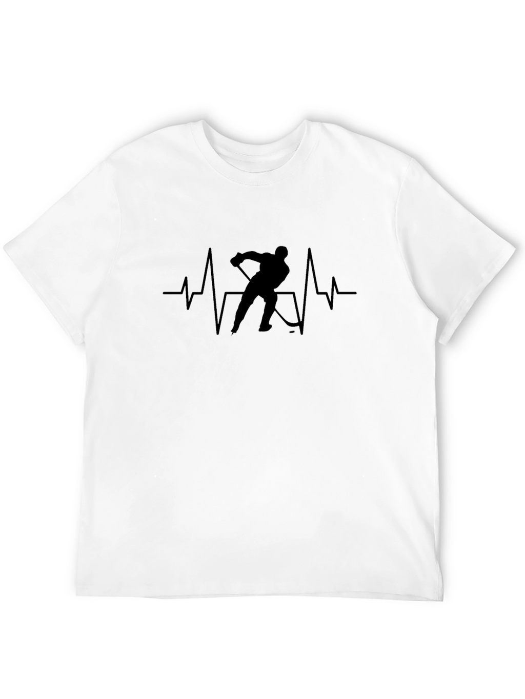 Hockey Heartbeat Graphic T-Shirt - Black