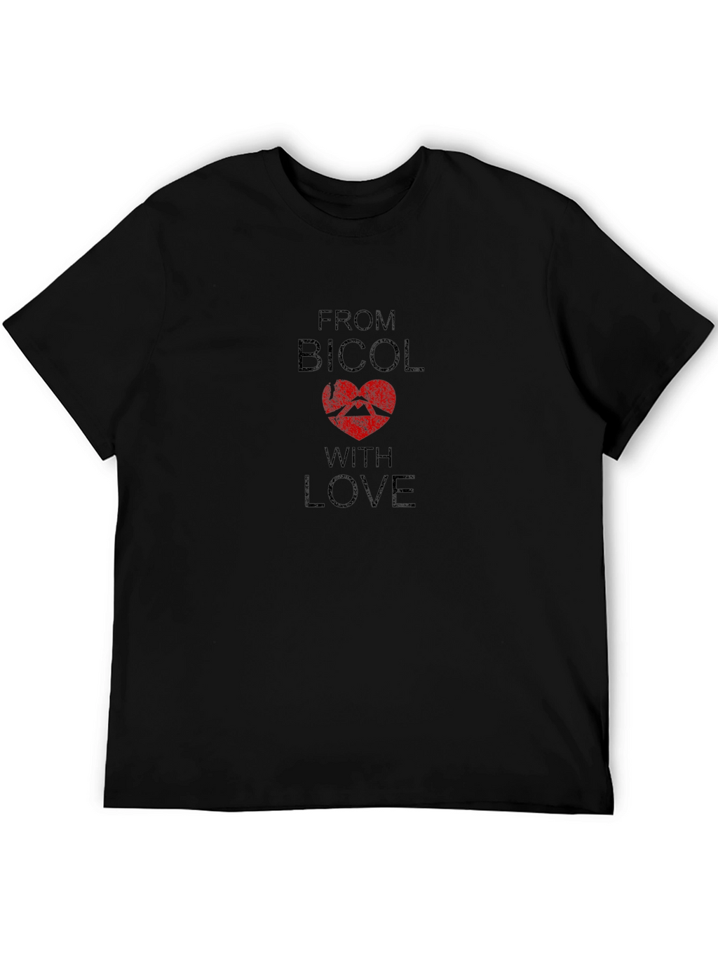Bicol With Love T-Shirt - Black Graphic Tee