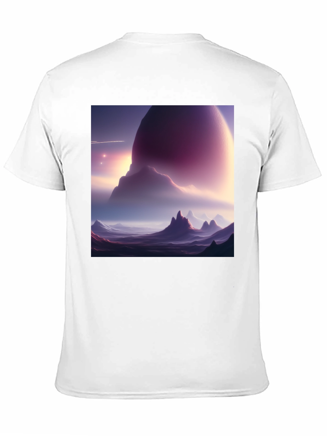 Cosmic Landscape Graphic Tee - Black Cotton