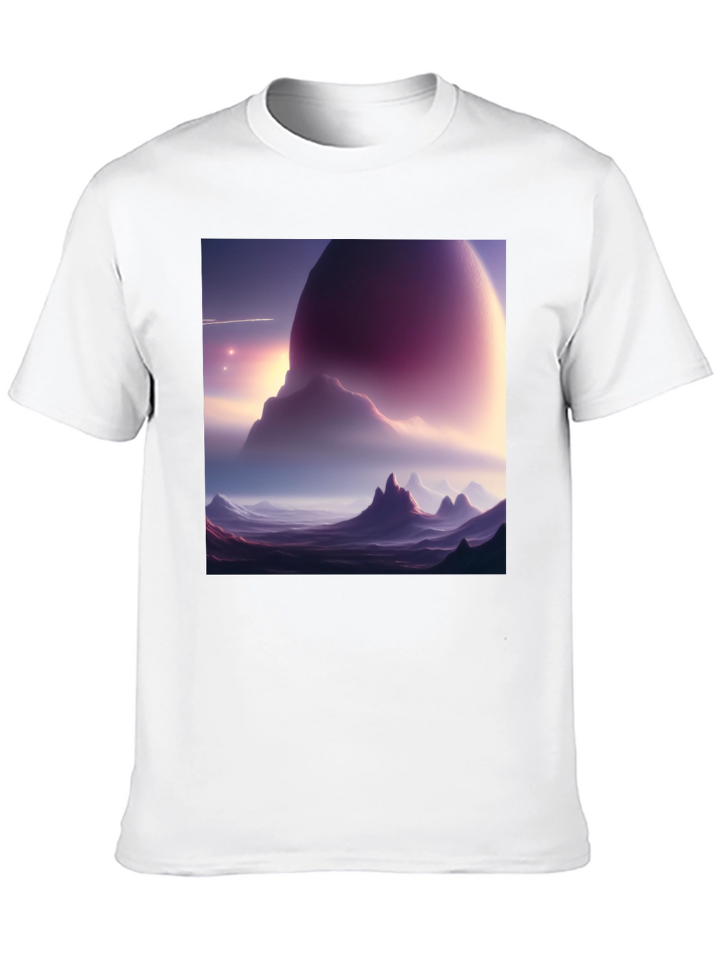 Cosmic Landscape Graphic Tee - Black Cotton