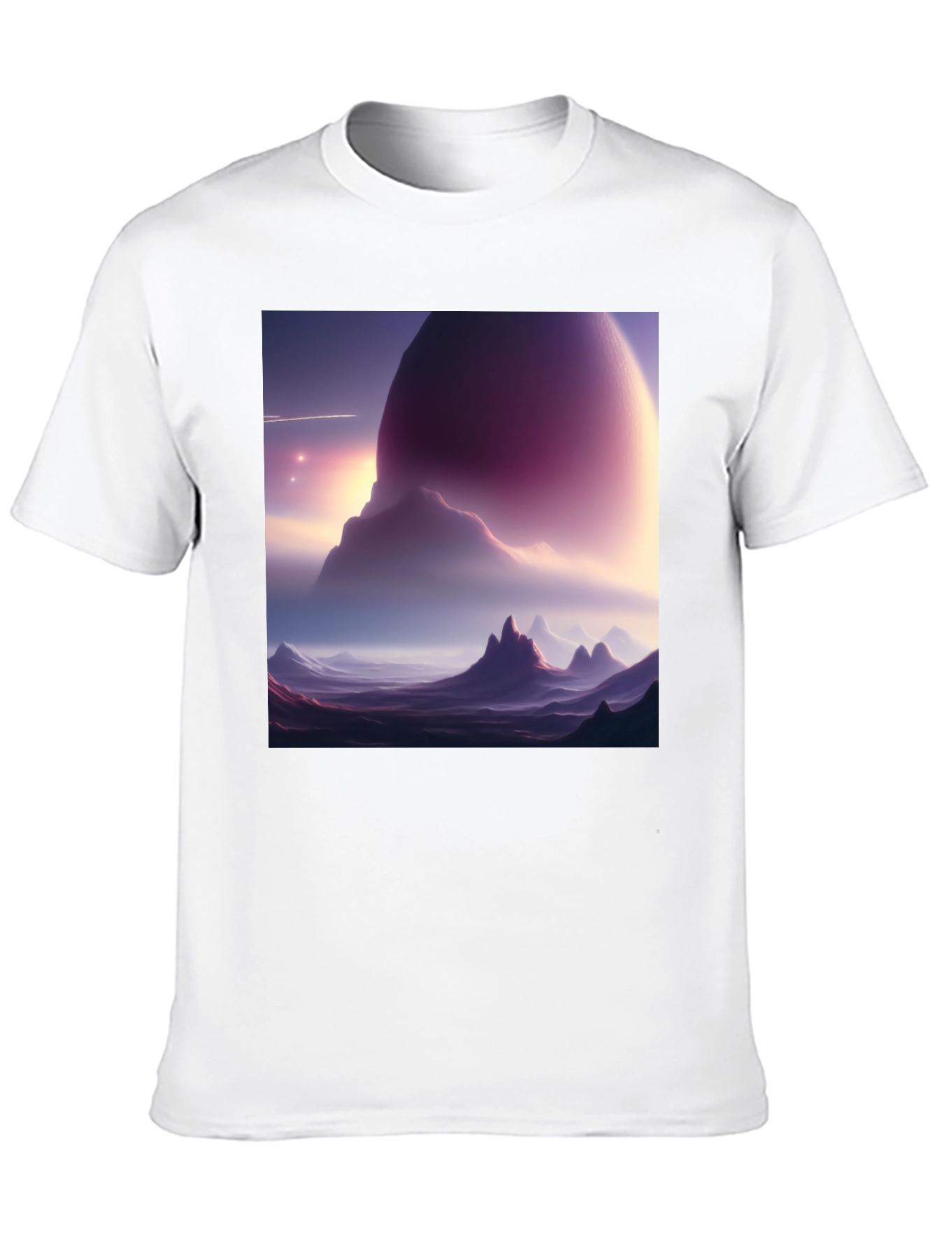 Cosmic Landscape Graphic Tee - Black Cotton