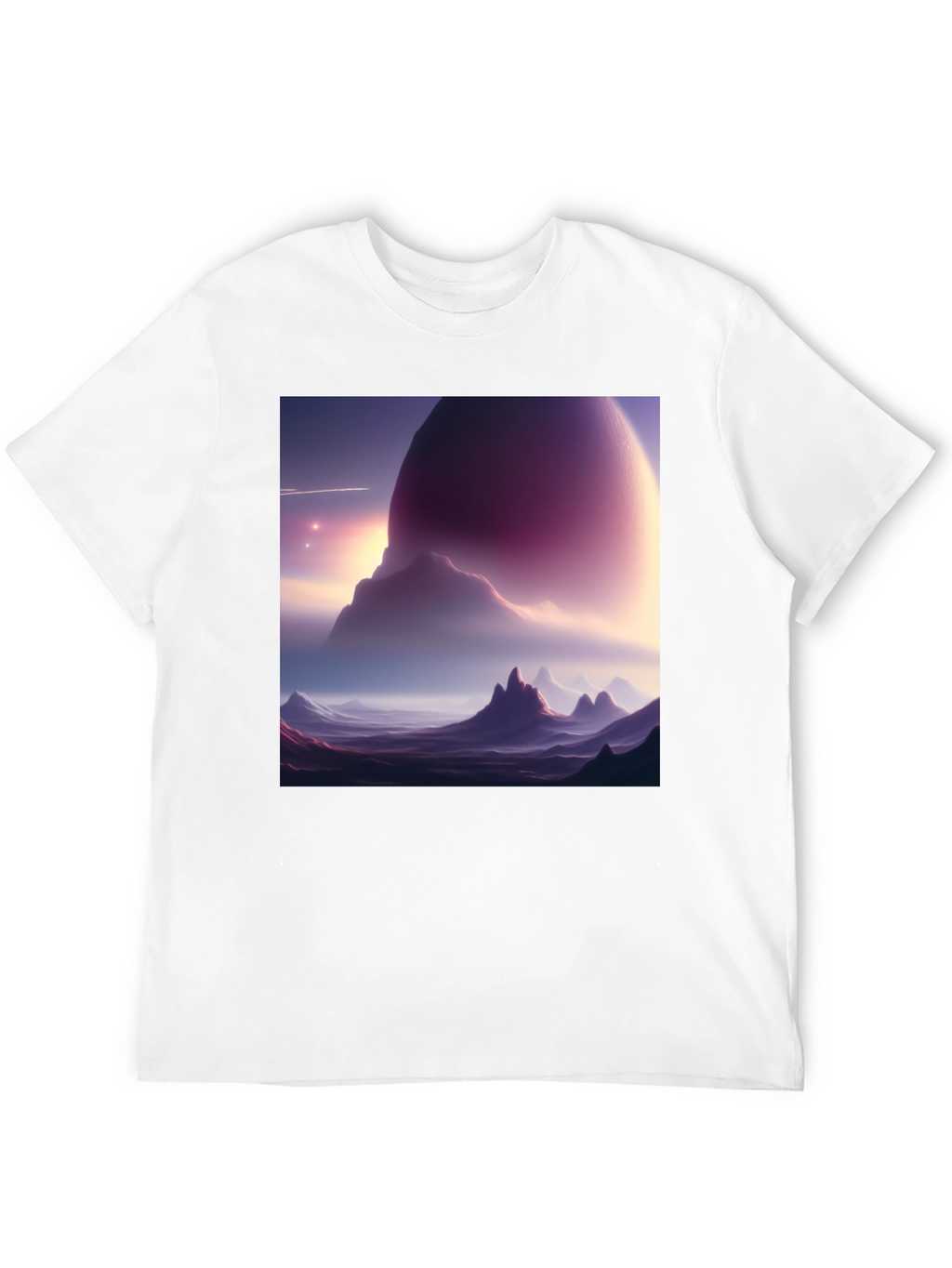 Cosmic Landscape Graphic Tee - Black Cotton