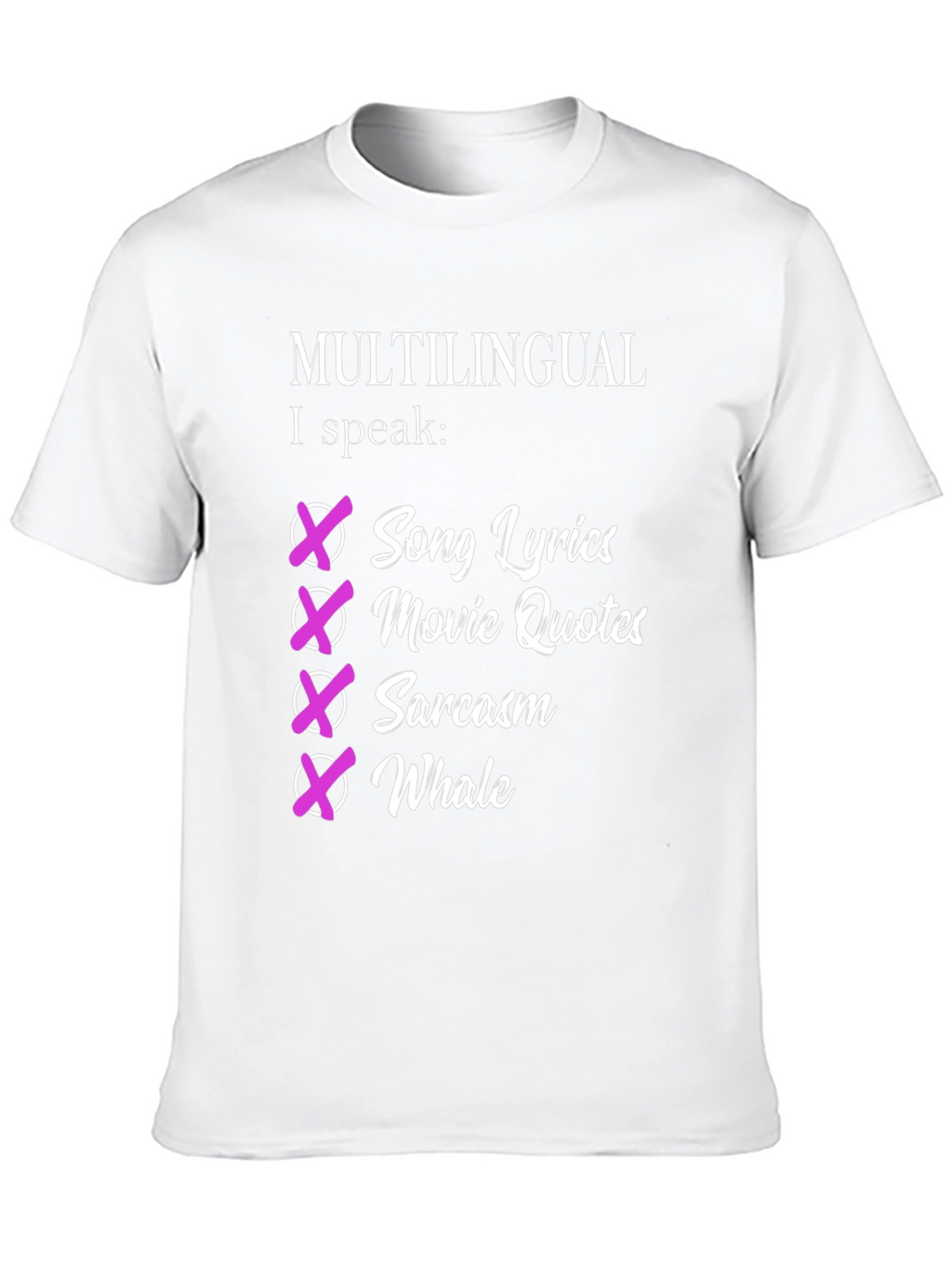 Multilingual Humorous Graphic T-Shirt