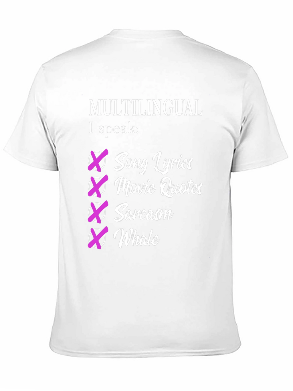 Multilingual Humorous Graphic T-Shirt