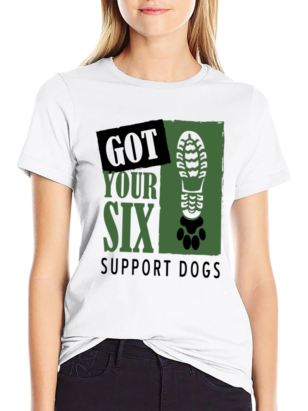 Got Your Six Support Dogs Graphic T-Shirt