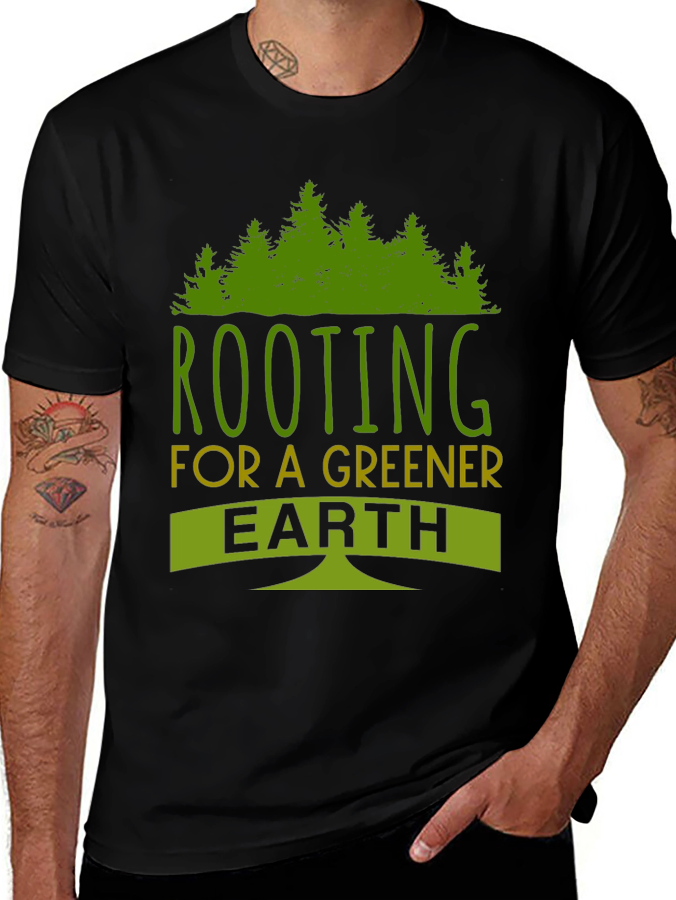 Rooting for a Greener Earth T-Shirt - Eco Friendly Tee