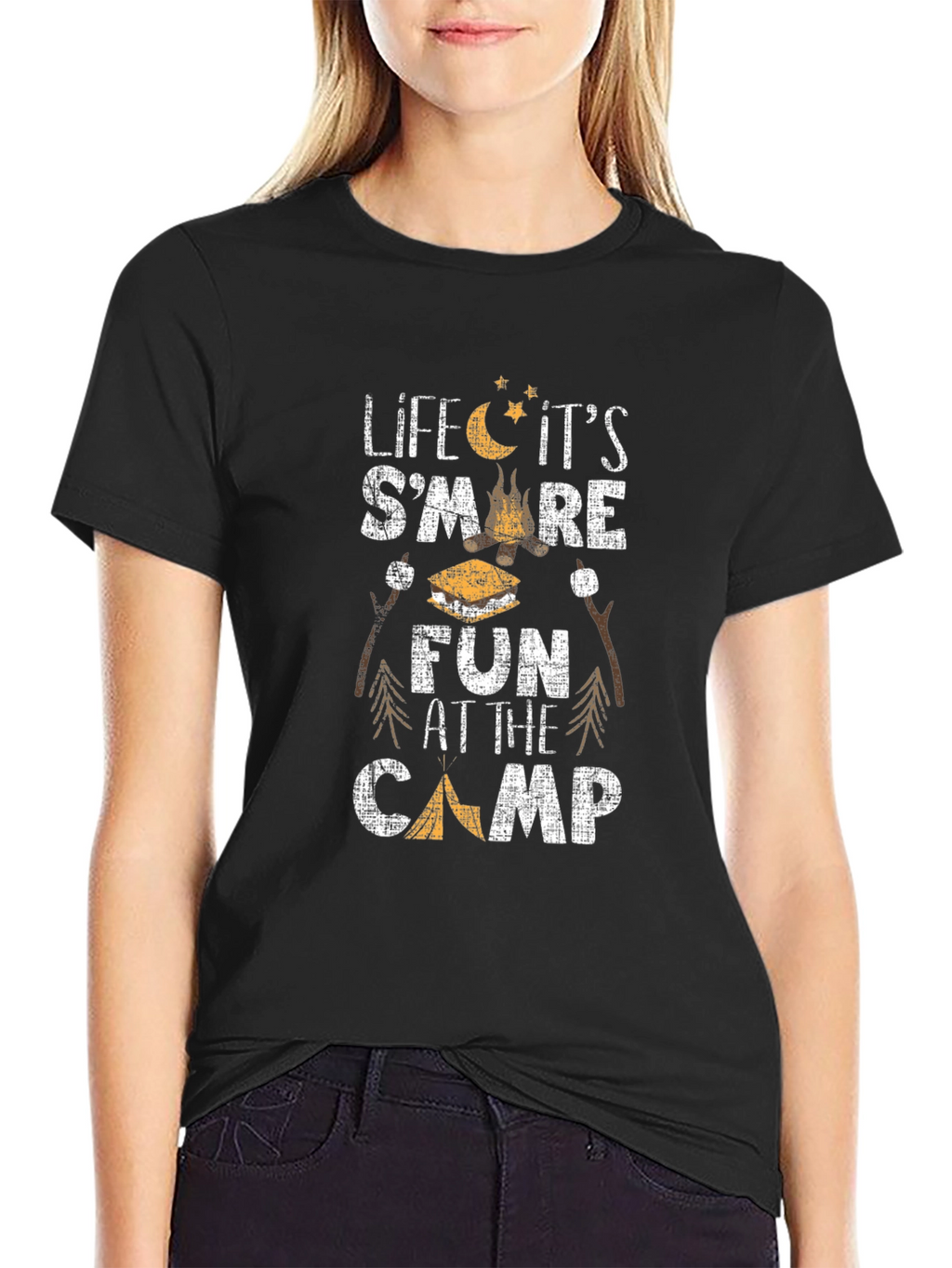 Camping Smore Fun Graphic T-Shirt