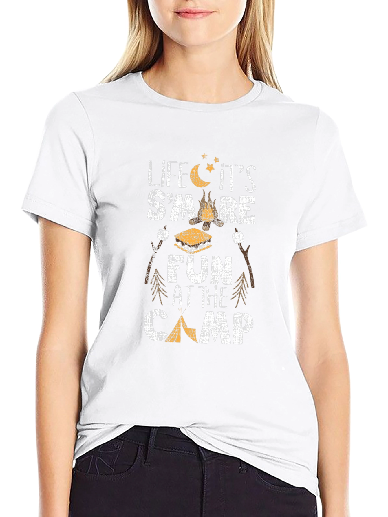 Camping Smore Fun Graphic T-Shirt