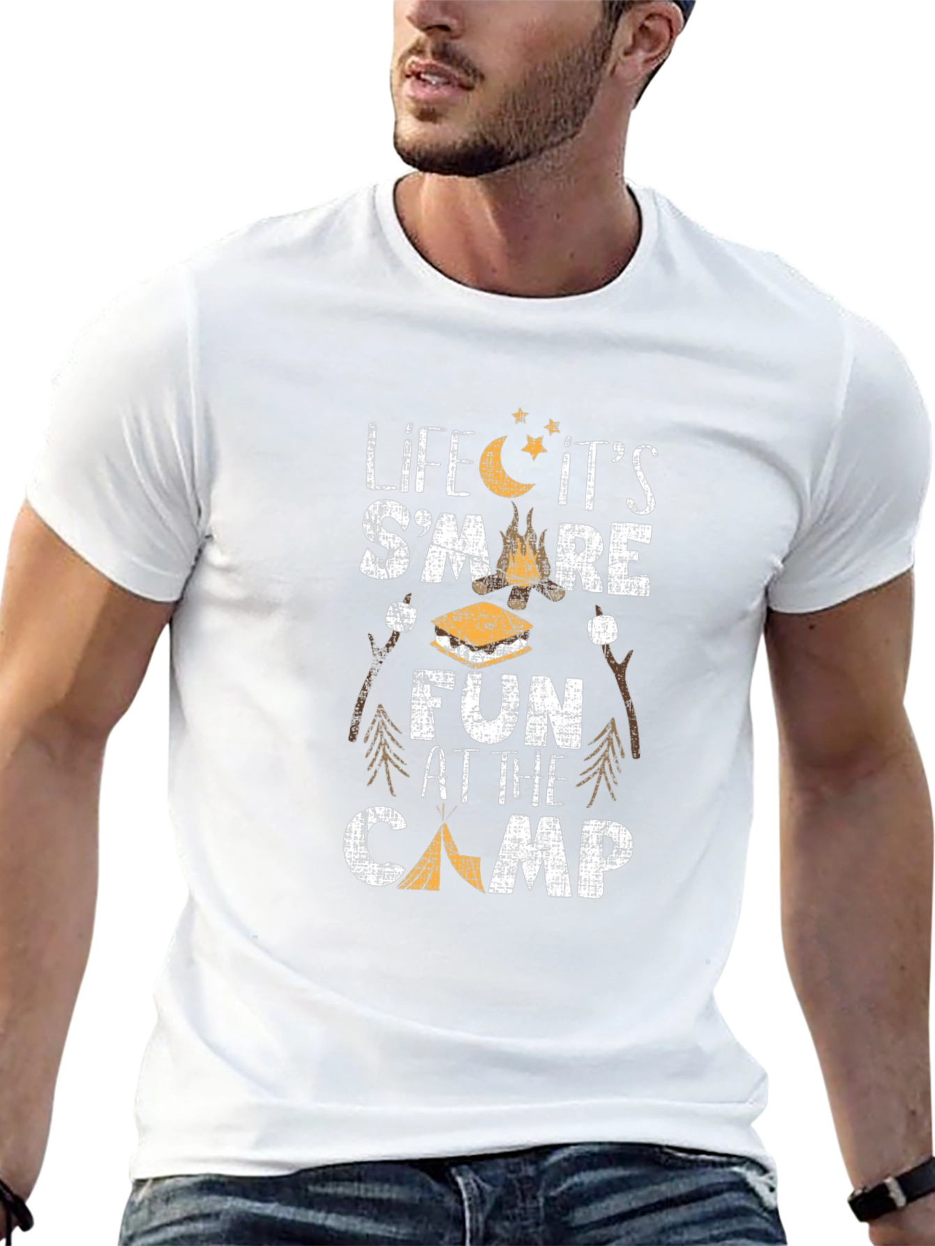 Camping Smore Fun Graphic T-Shirt