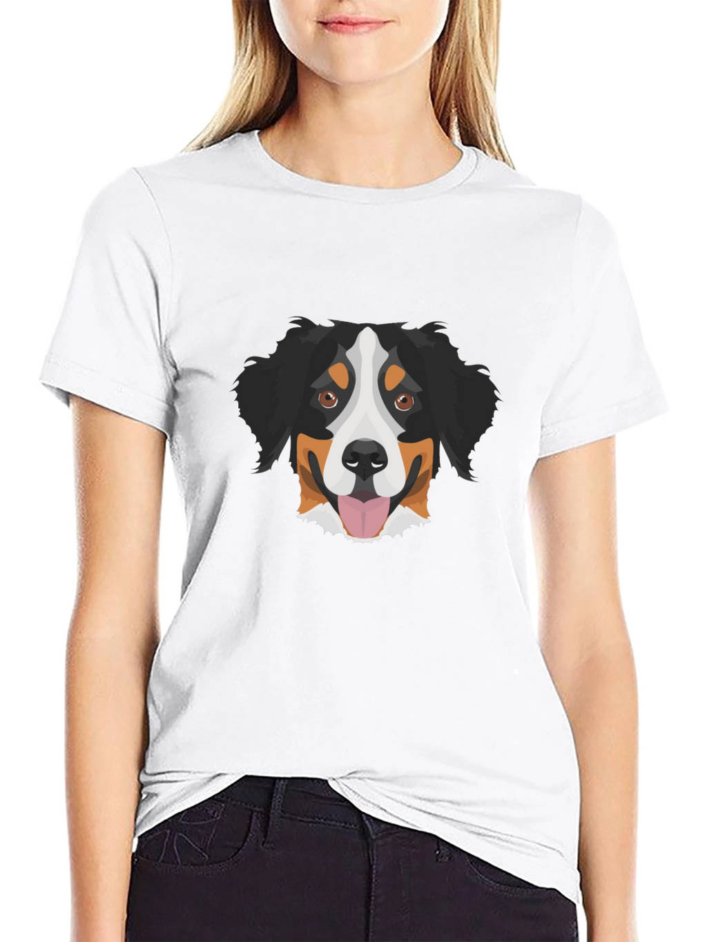 Bernese Mountain Dog Graphic Tee - Black