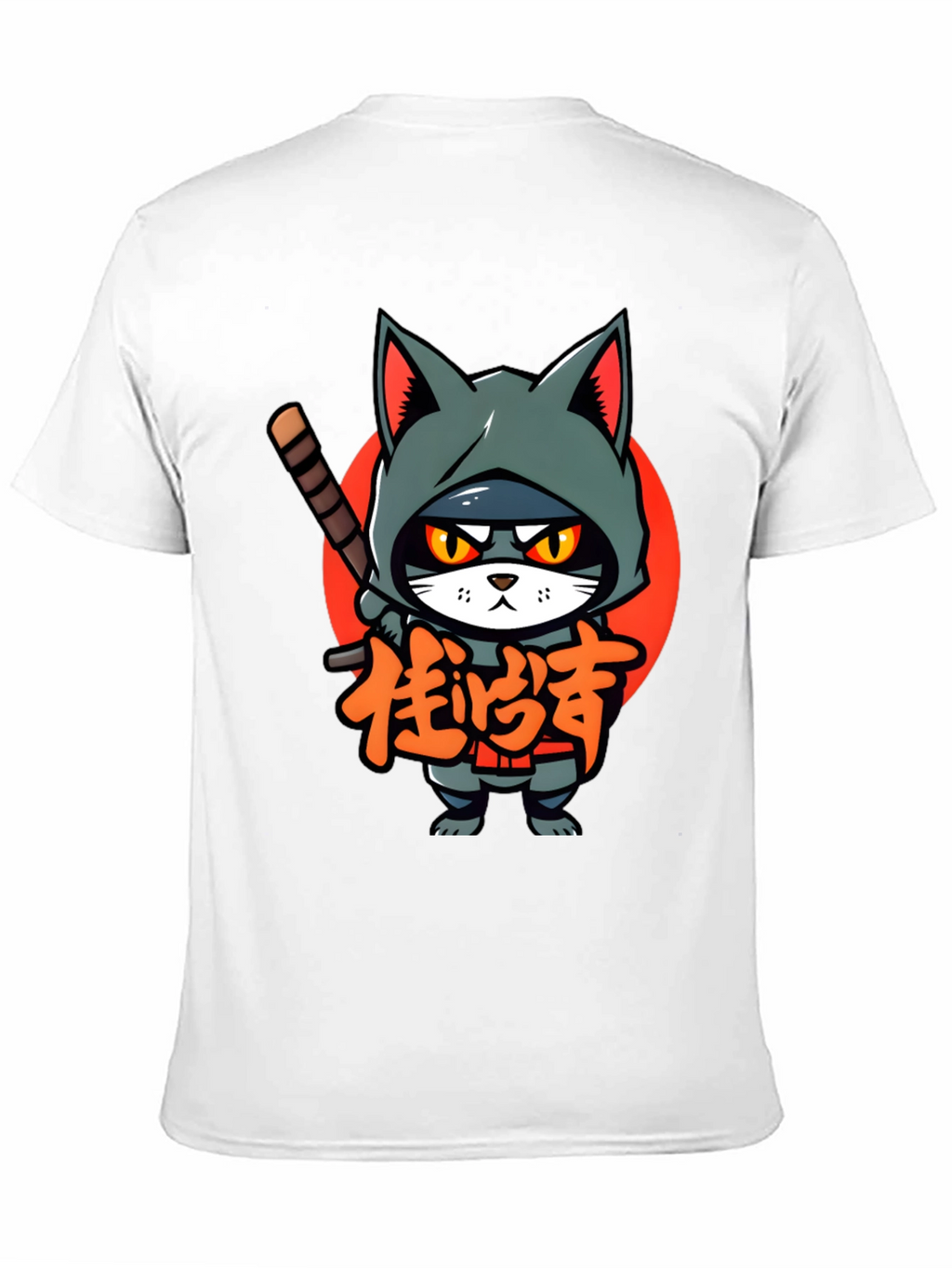 Ninja Cat Graphic Tee - Cool Cartoon T-Shirt