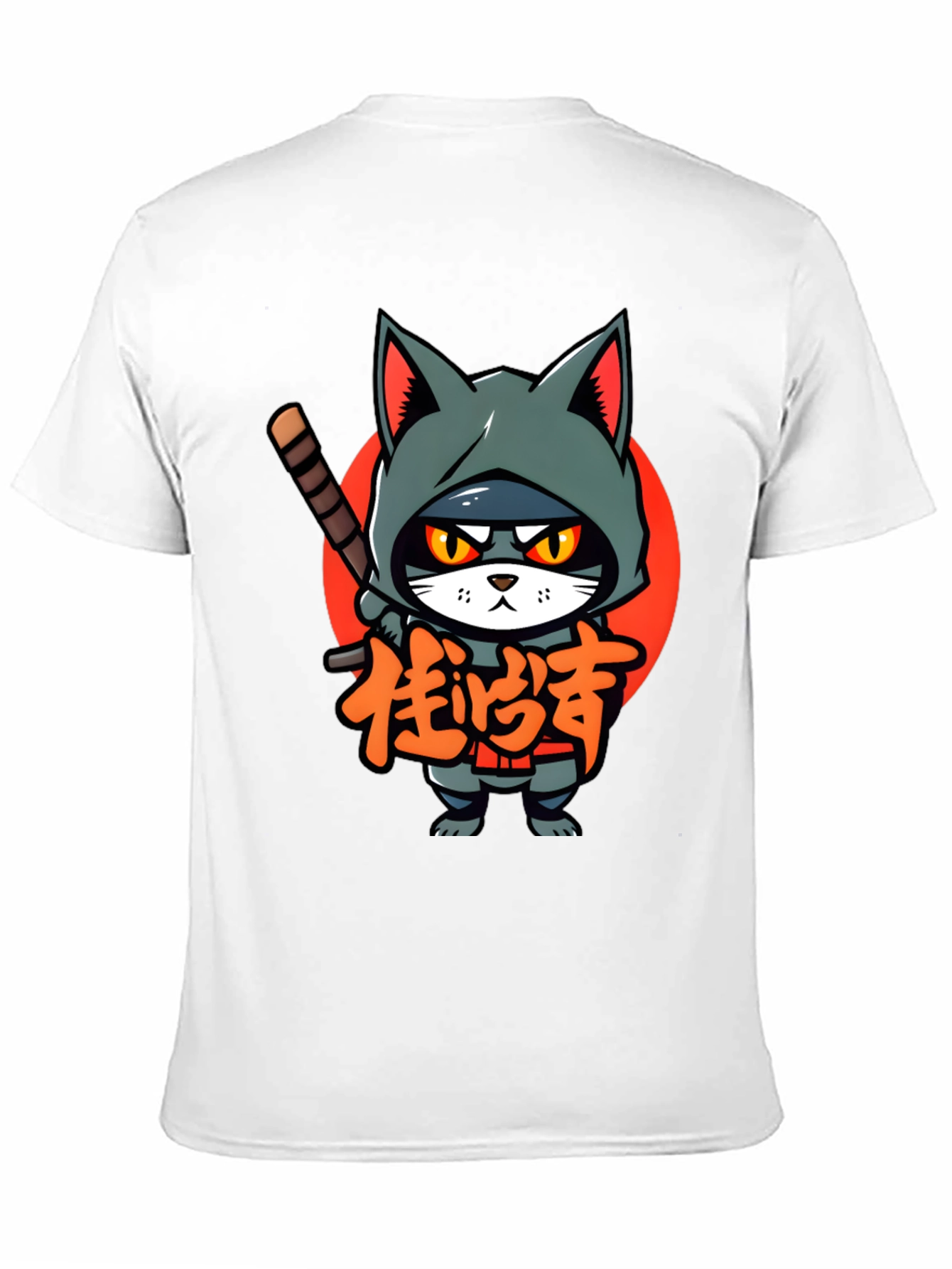Ninja Cat Graphic Tee - Cool Cartoon T-Shirt