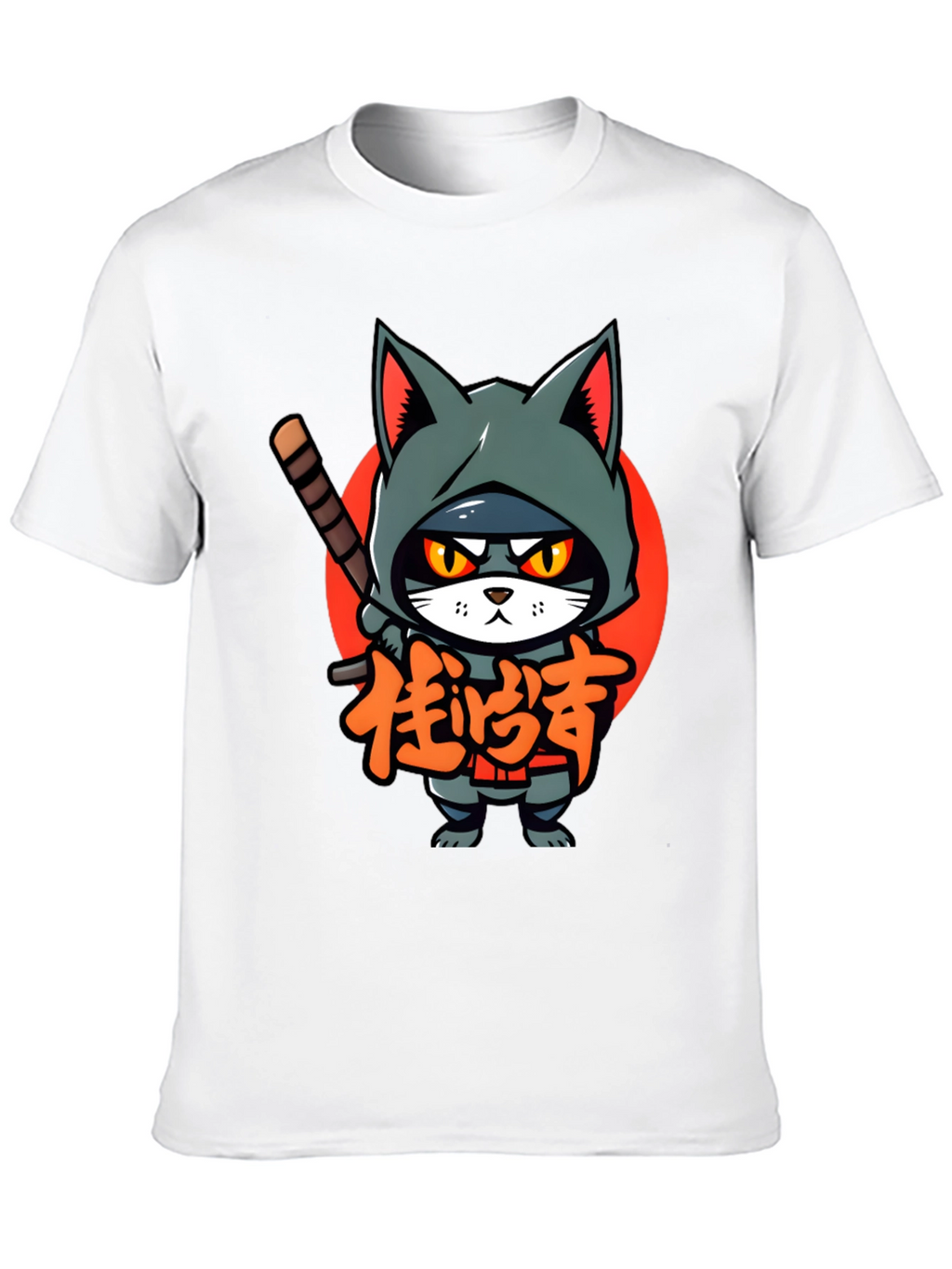 Ninja Cat Graphic Tee - Cool Cartoon T-Shirt
