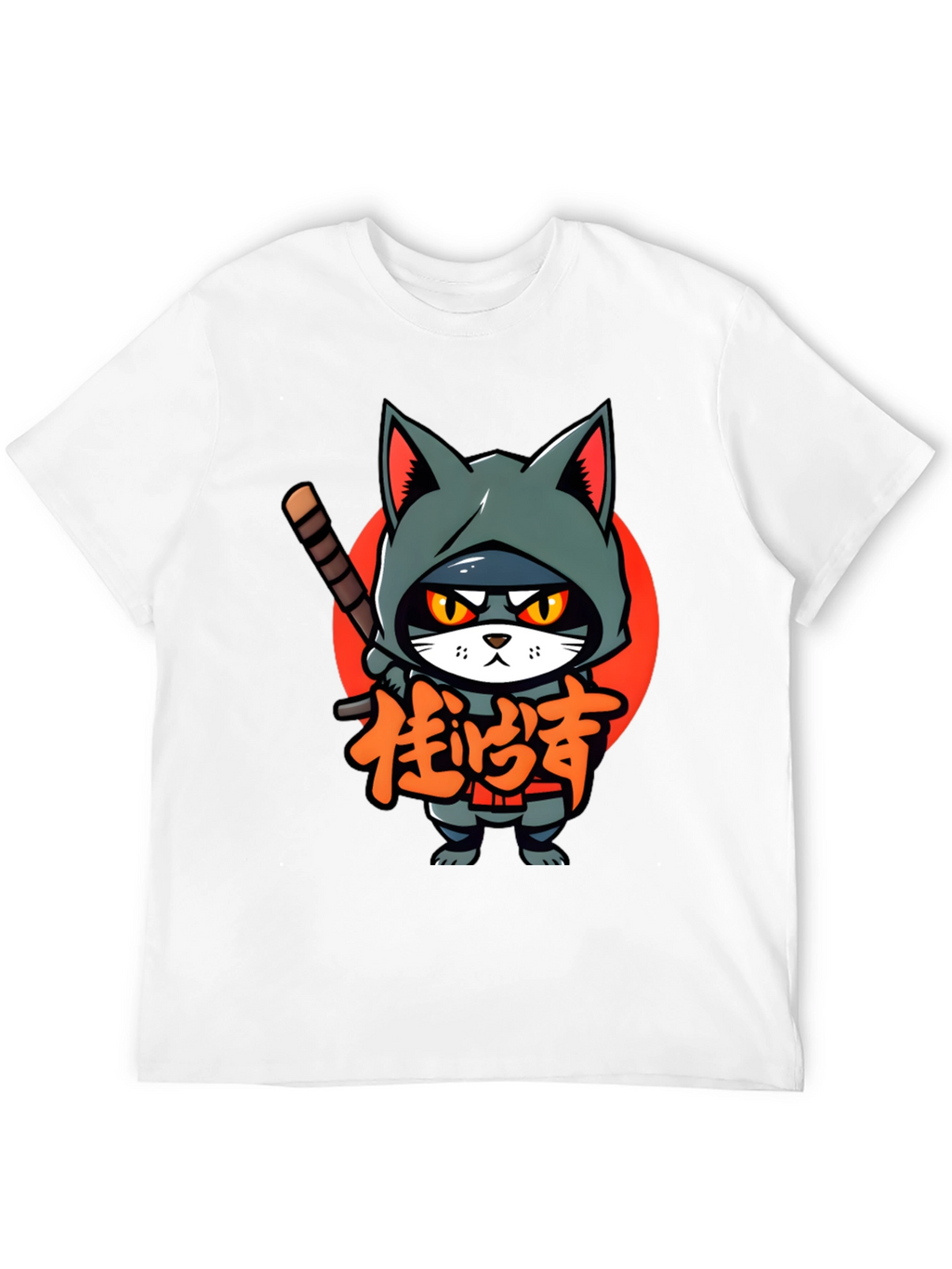 Ninja Cat Graphic Tee - Cool Cartoon T-Shirt