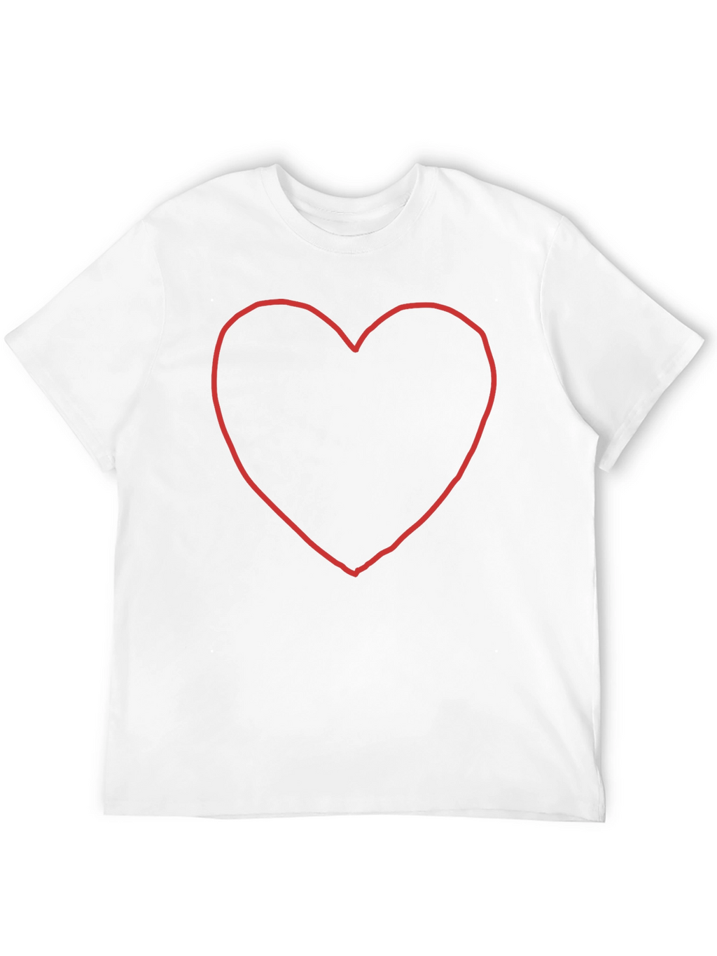 Black T-Shirt with Heart Outline
