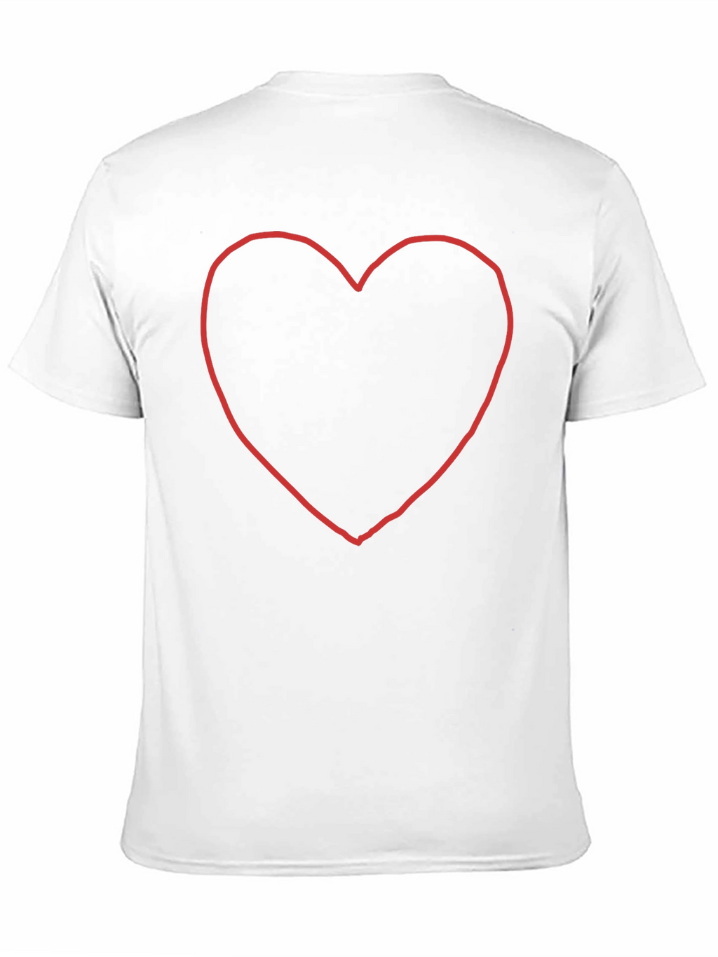 Black T-Shirt with Heart Outline