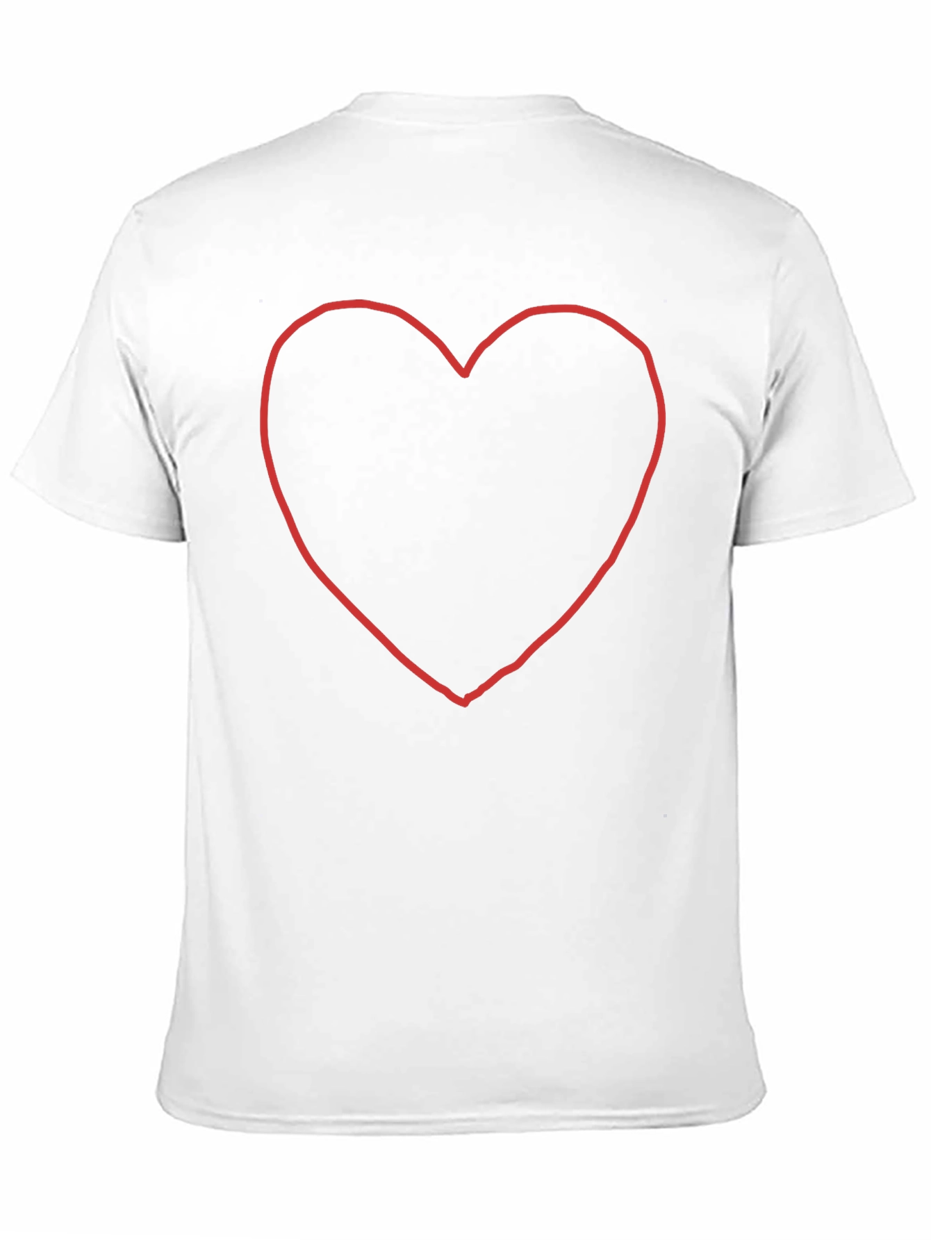 Black T-Shirt with Heart Outline