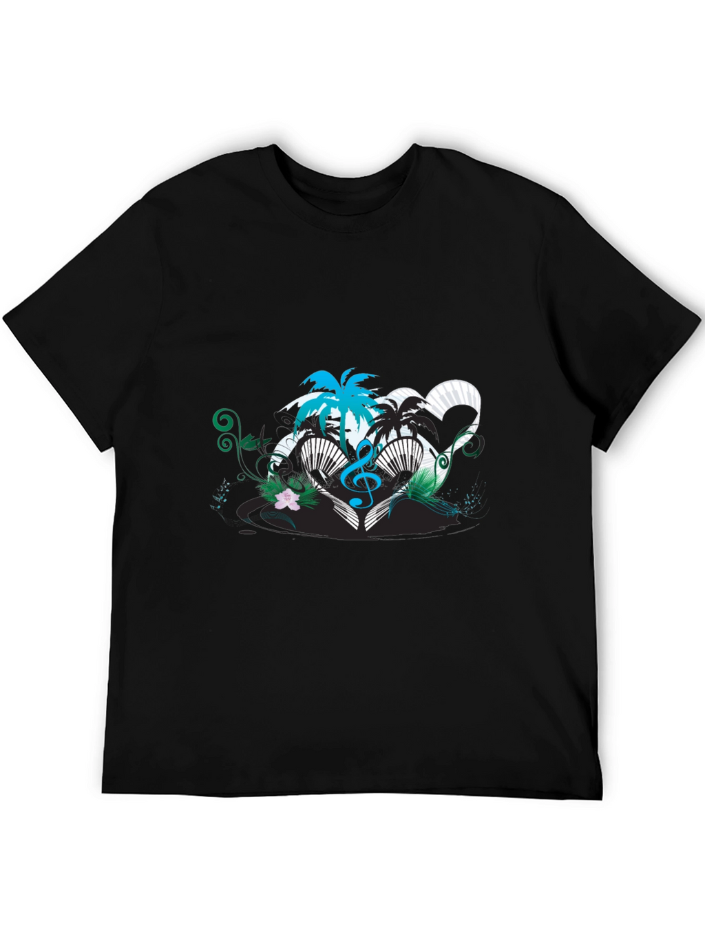 Tropical Music Heart T-Shirt