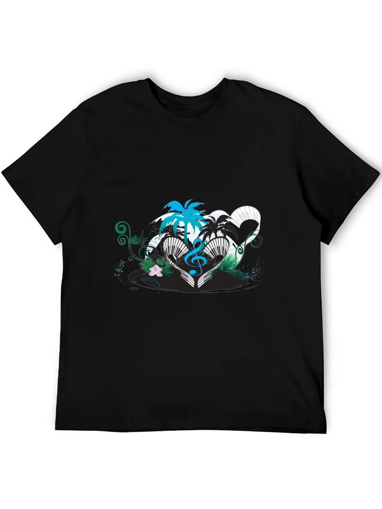 Tropical Music Heart T-Shirt