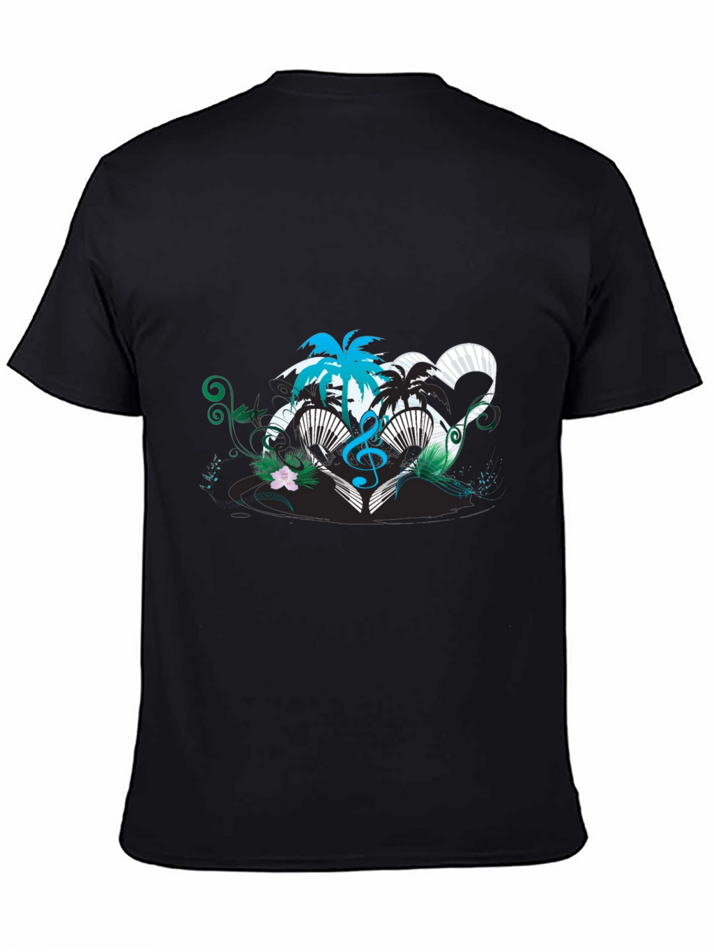 Tropical Music Heart T-Shirt