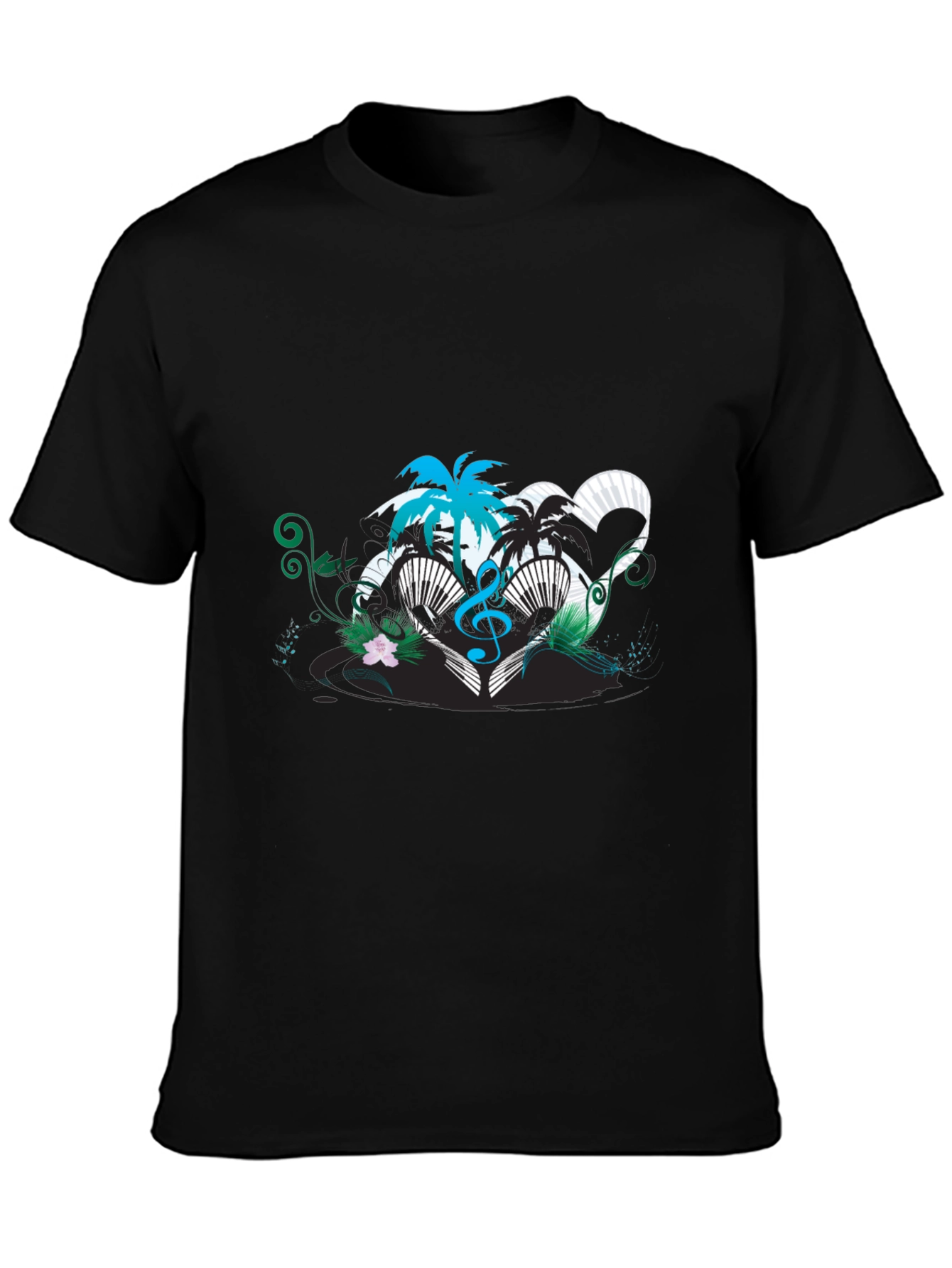 Tropical Music Heart T-Shirt