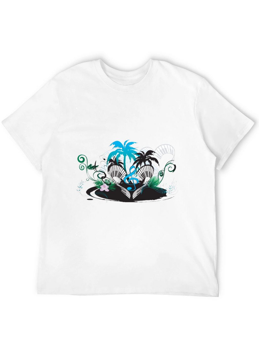 Tropical Music Heart T-Shirt