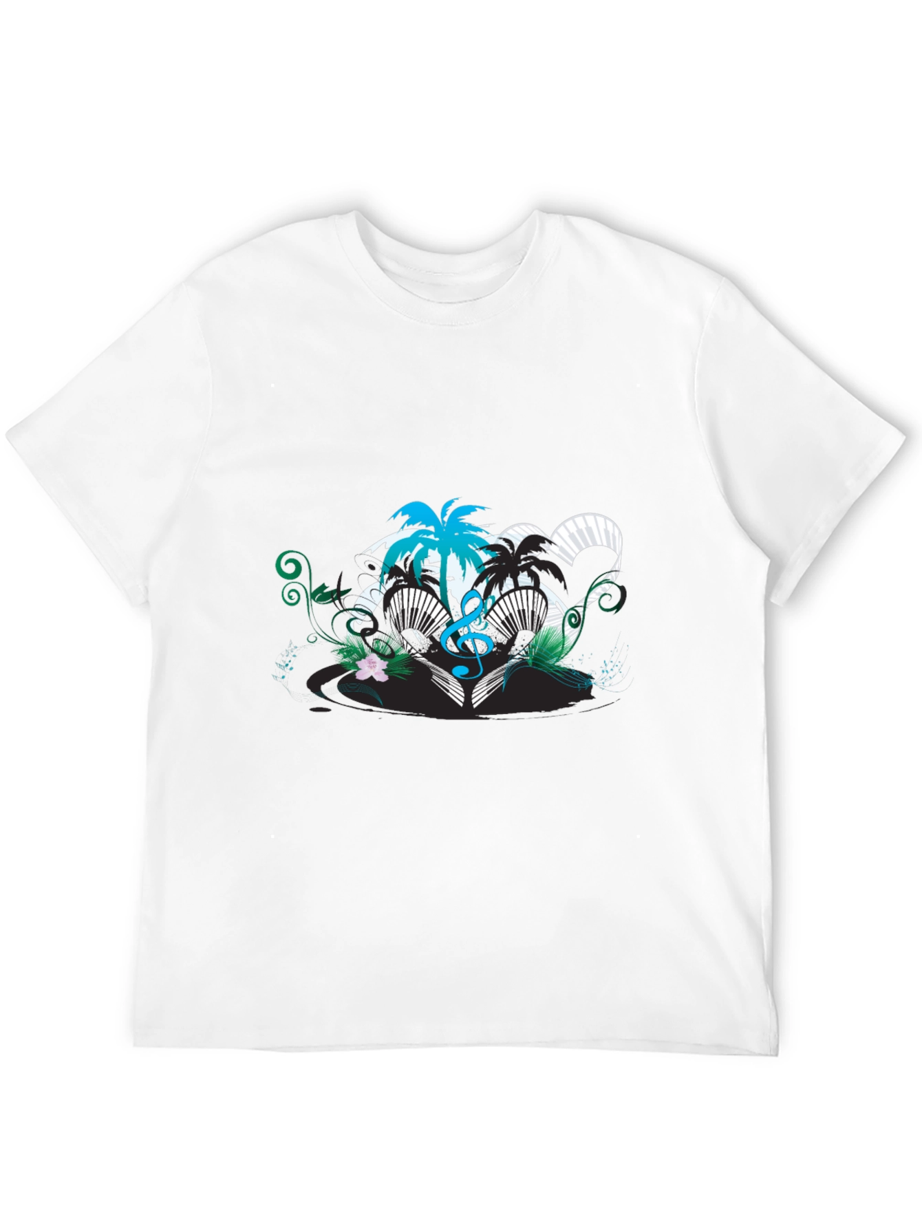 Tropical Music Heart T-Shirt