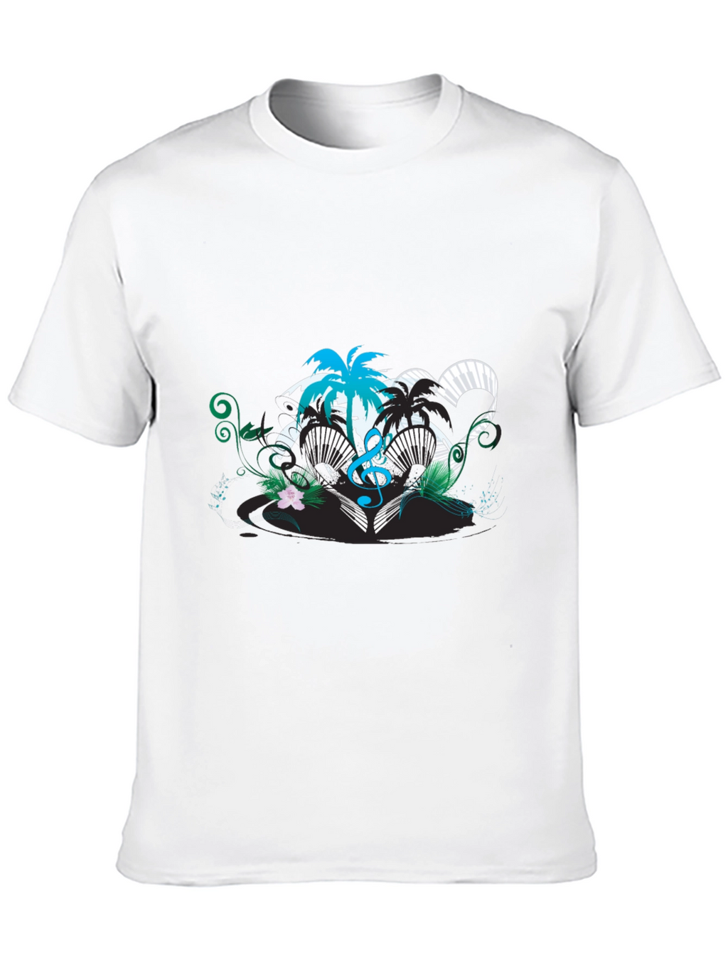 Tropical Music Heart T-Shirt