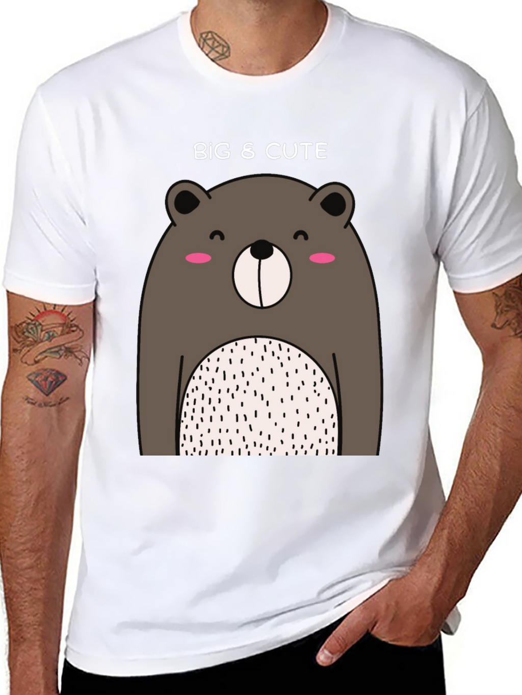 Big & Cute Bear Graphic T-Shirt