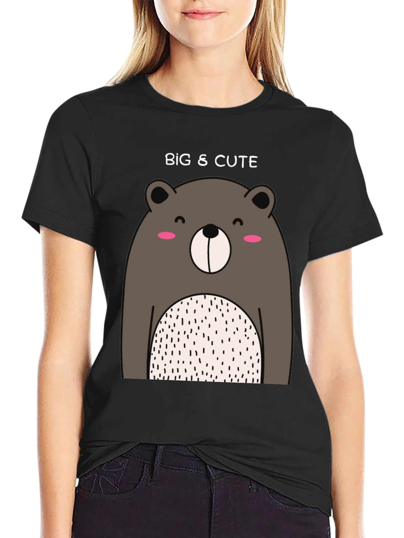 Big & Cute Bear Graphic T-Shirt