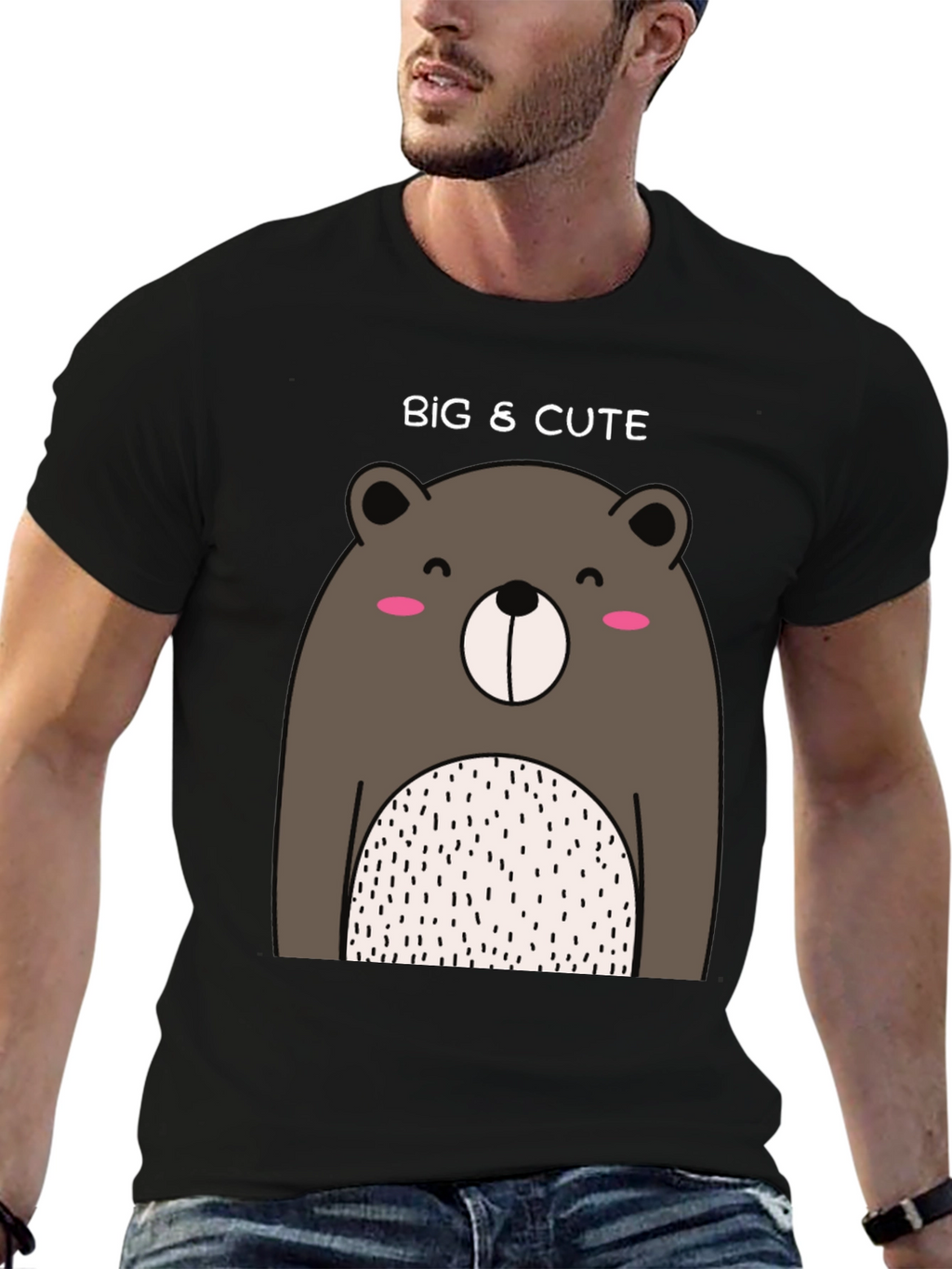 Big & Cute Bear Graphic T-Shirt