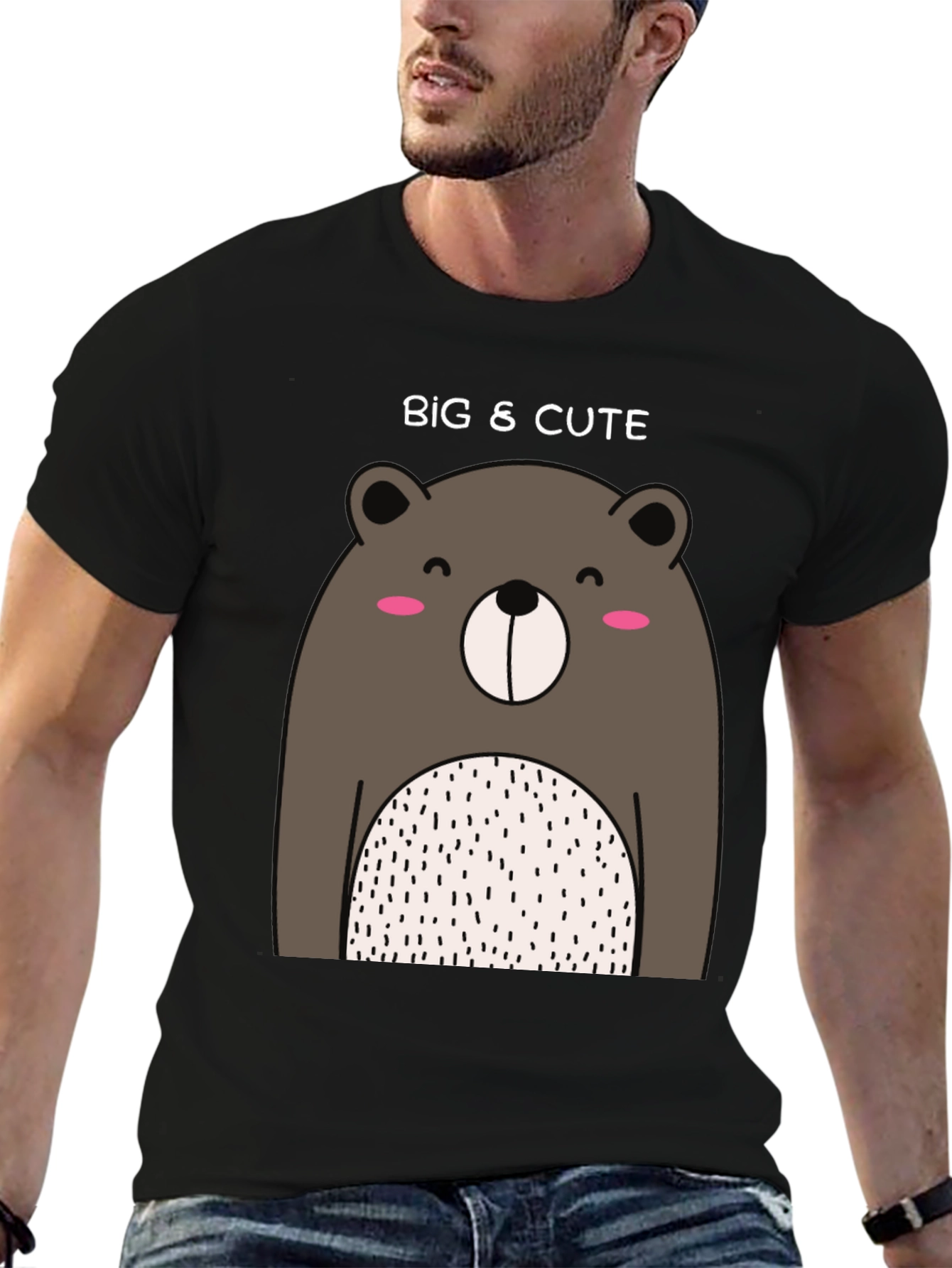Big & Cute Bear Graphic T-Shirt