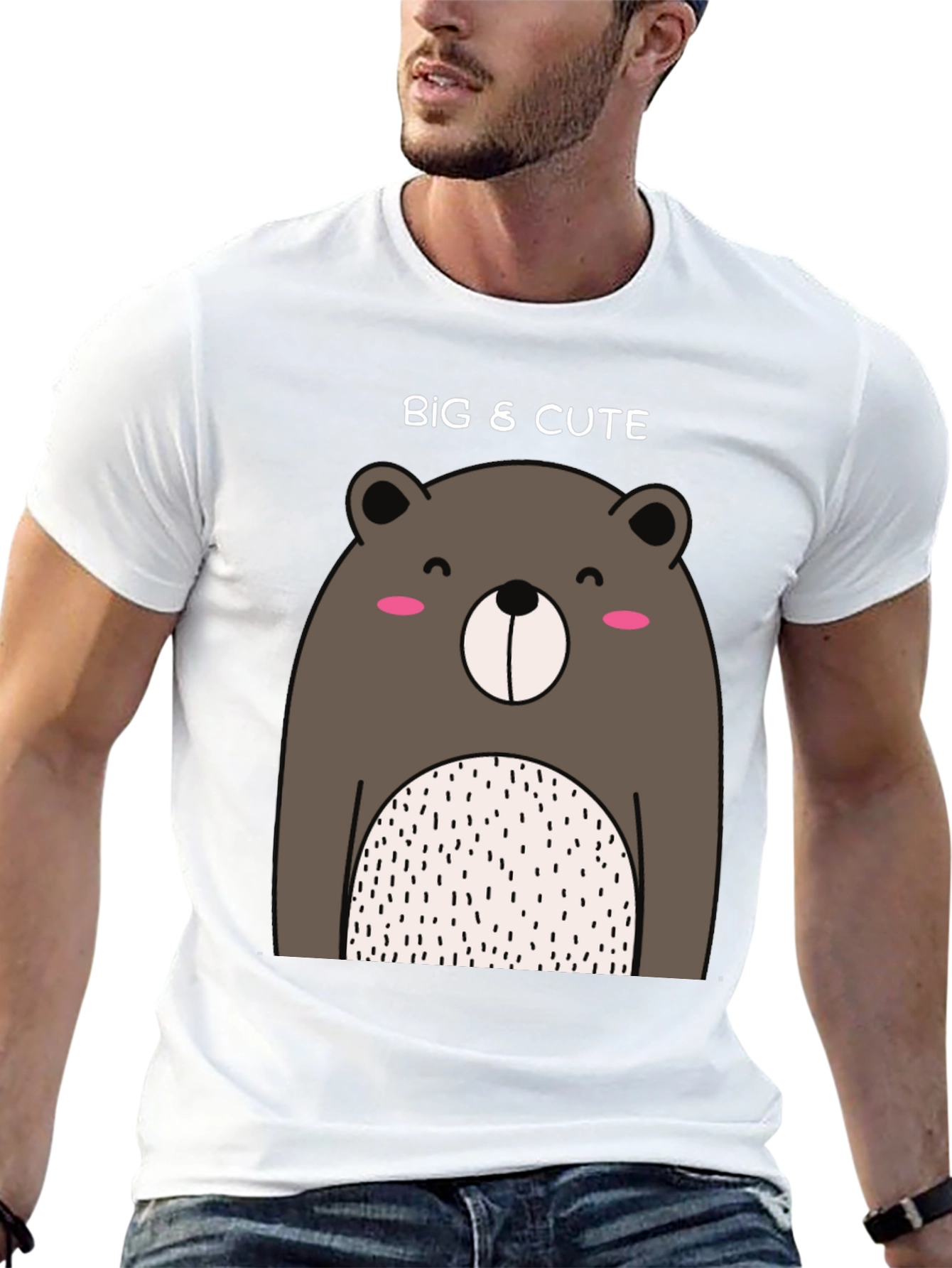 Big & Cute Bear Graphic T-Shirt