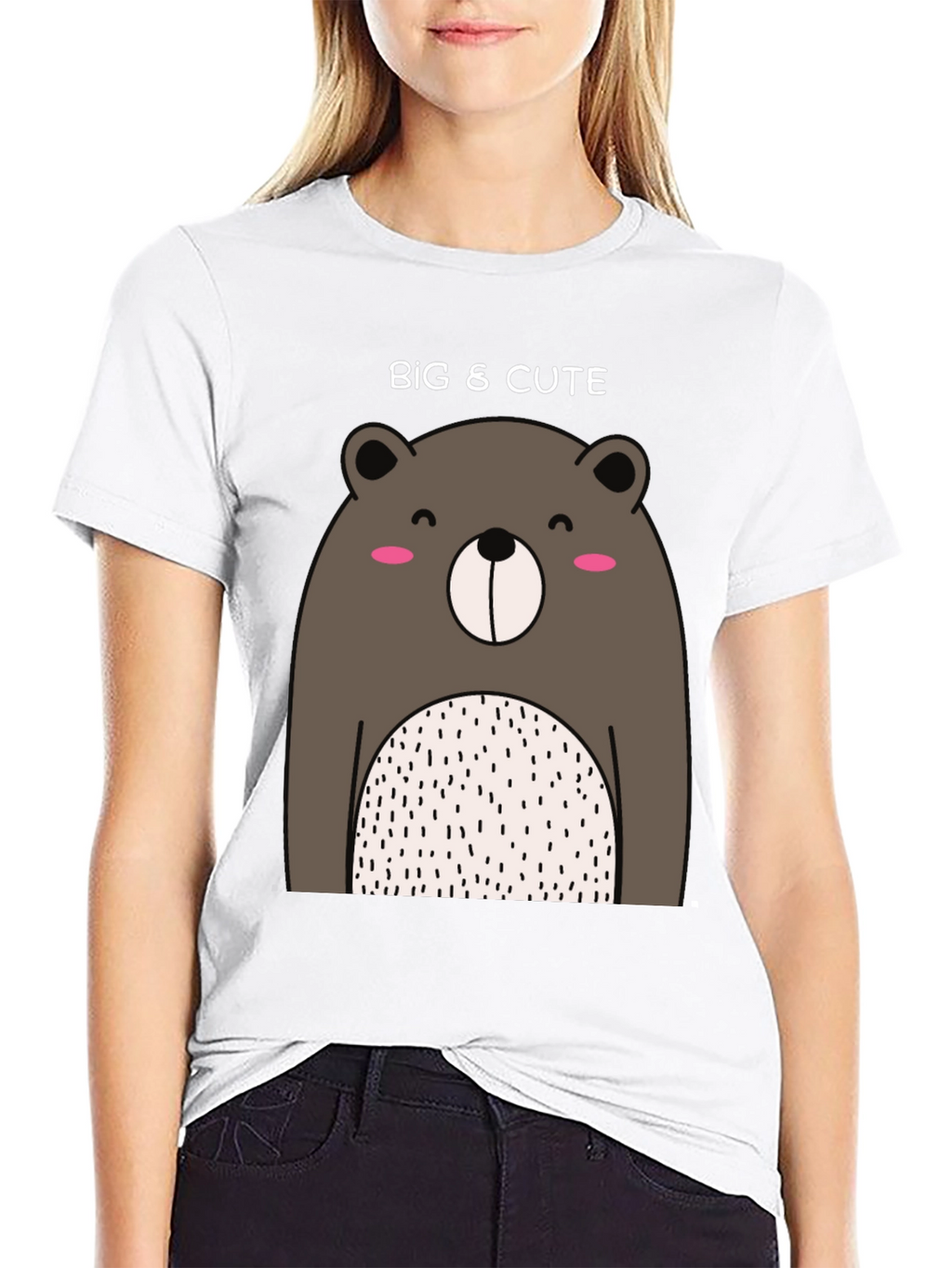 Big & Cute Bear Graphic T-Shirt