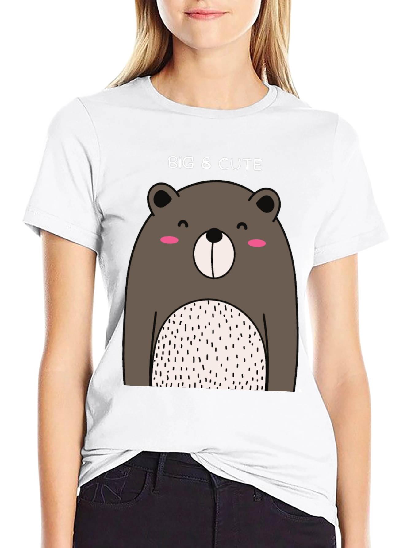 Big & Cute Bear Graphic T-Shirt