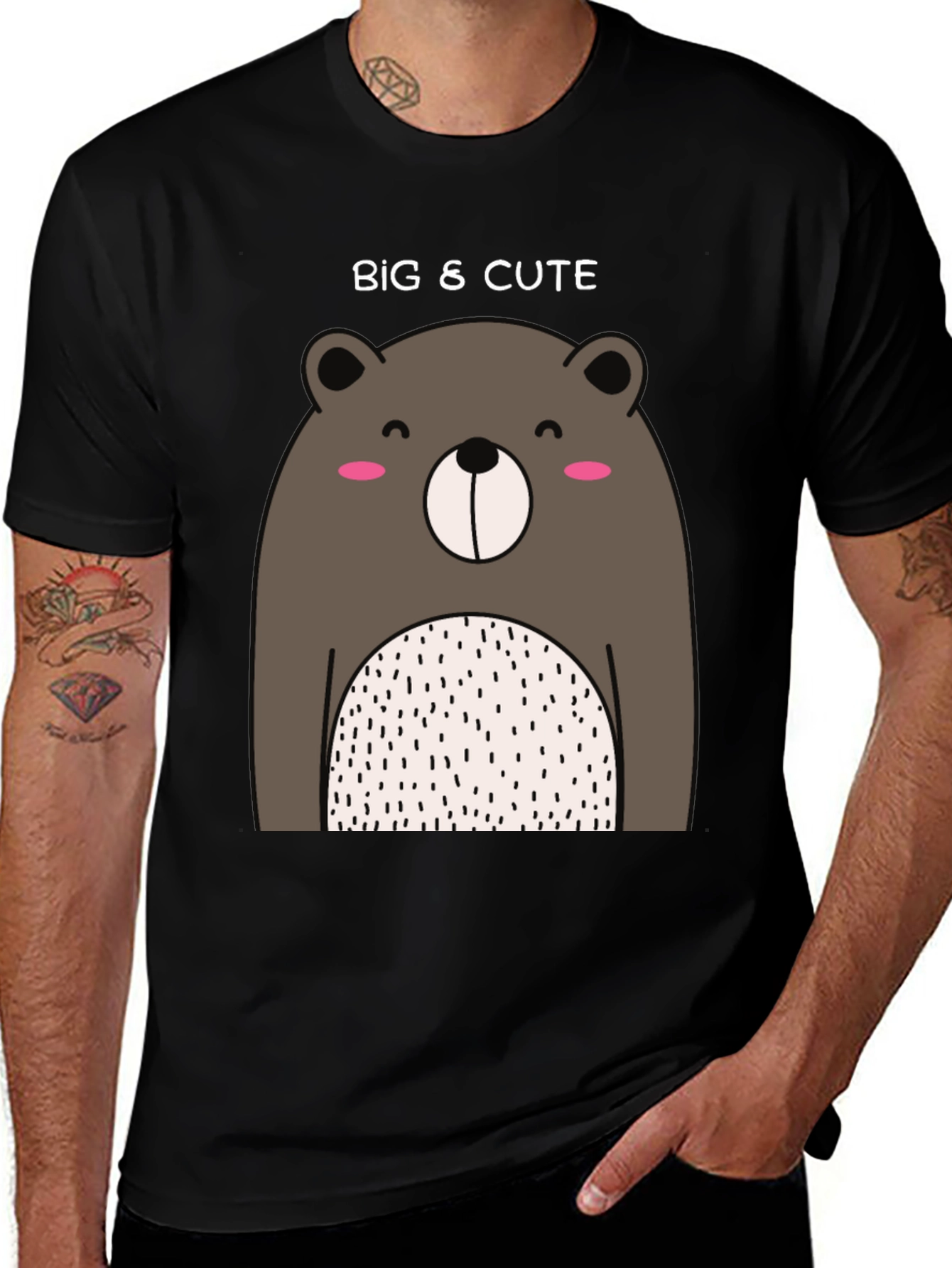 Big & Cute Bear Graphic T-Shirt