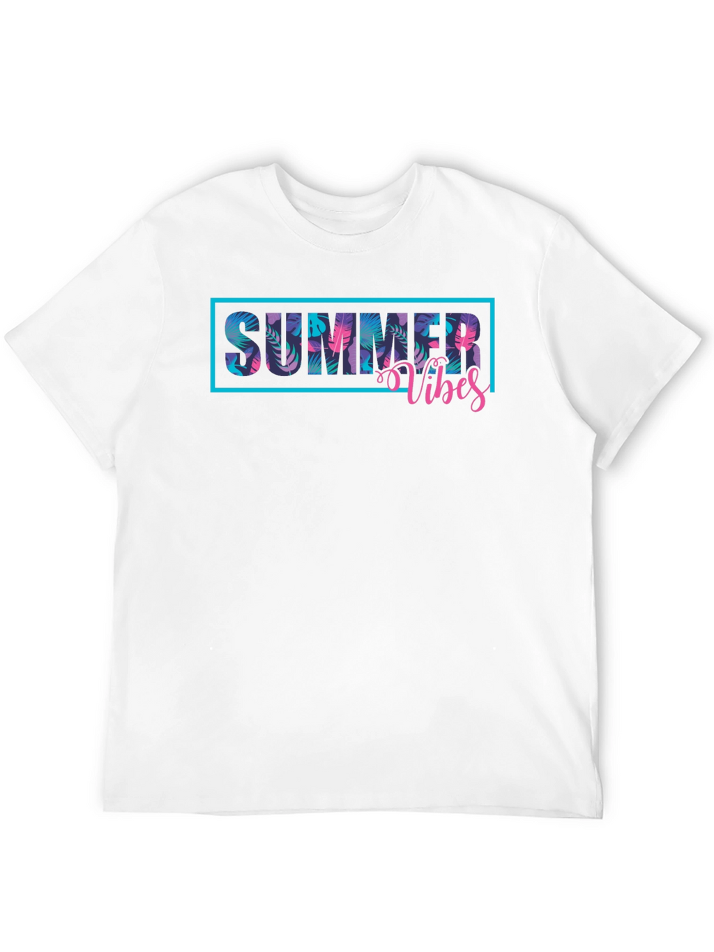 Summer Vibes Graphic Print Black T-Shirt