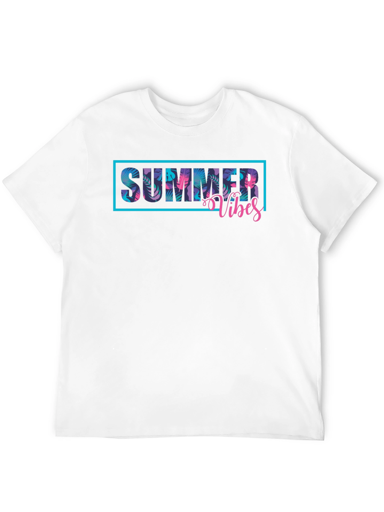 Summer Vibes Graphic Print Black T-Shirt