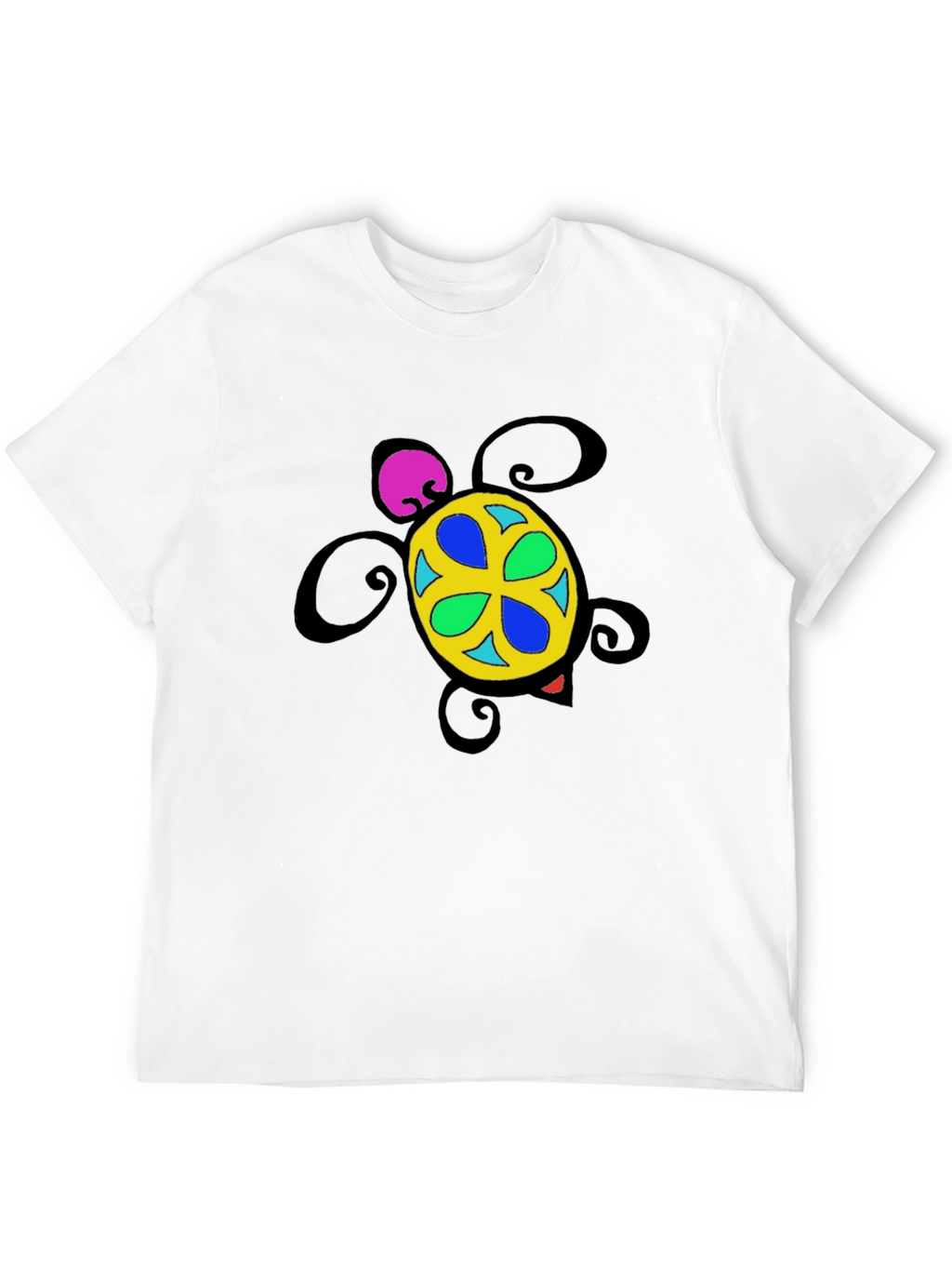 Turtle Graphic Tee - Black Cotton Blend