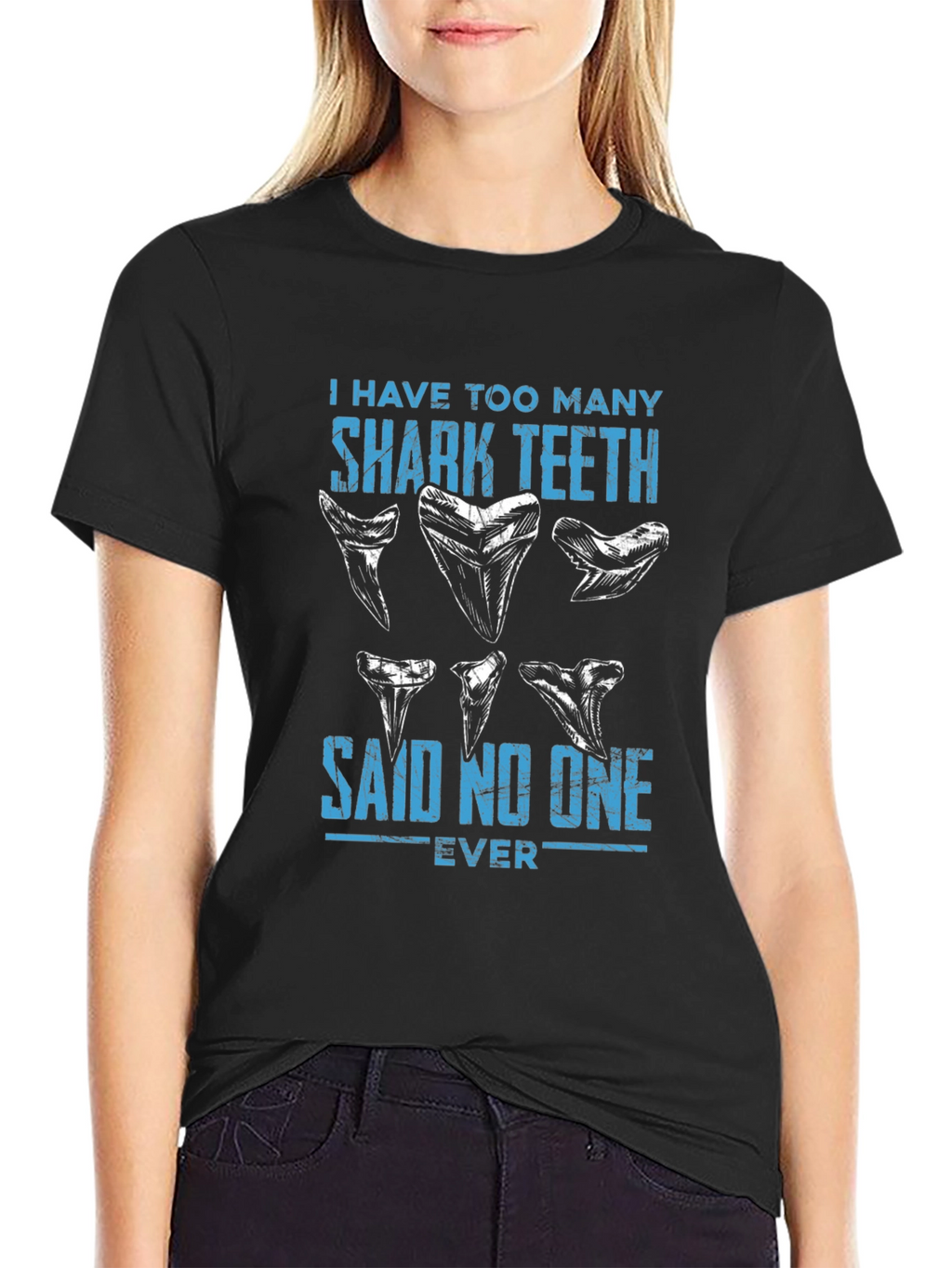 Shark Teeth T-Shirt - Novelty Graphic Tee