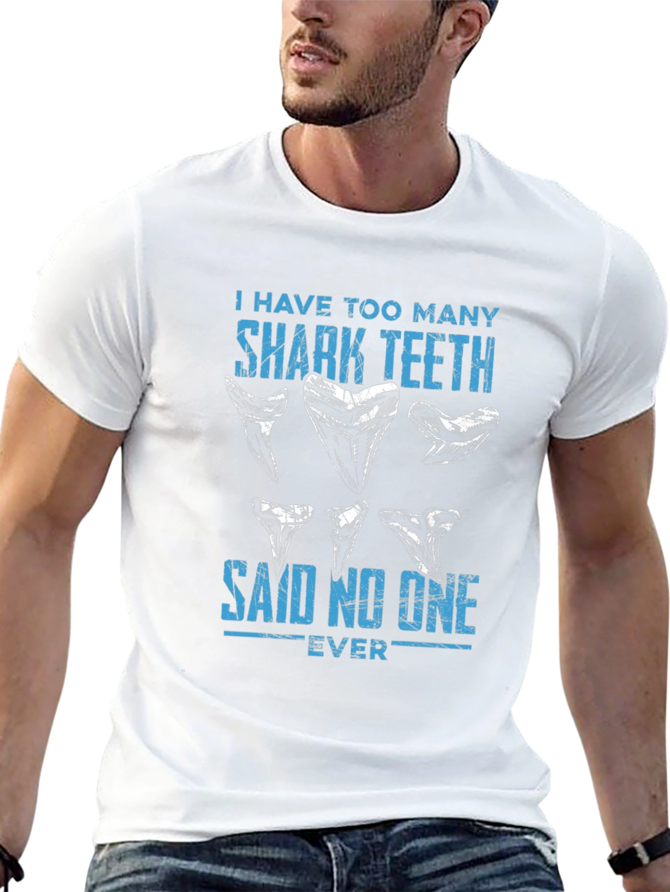 Shark Teeth T-Shirt - Novelty Graphic Tee