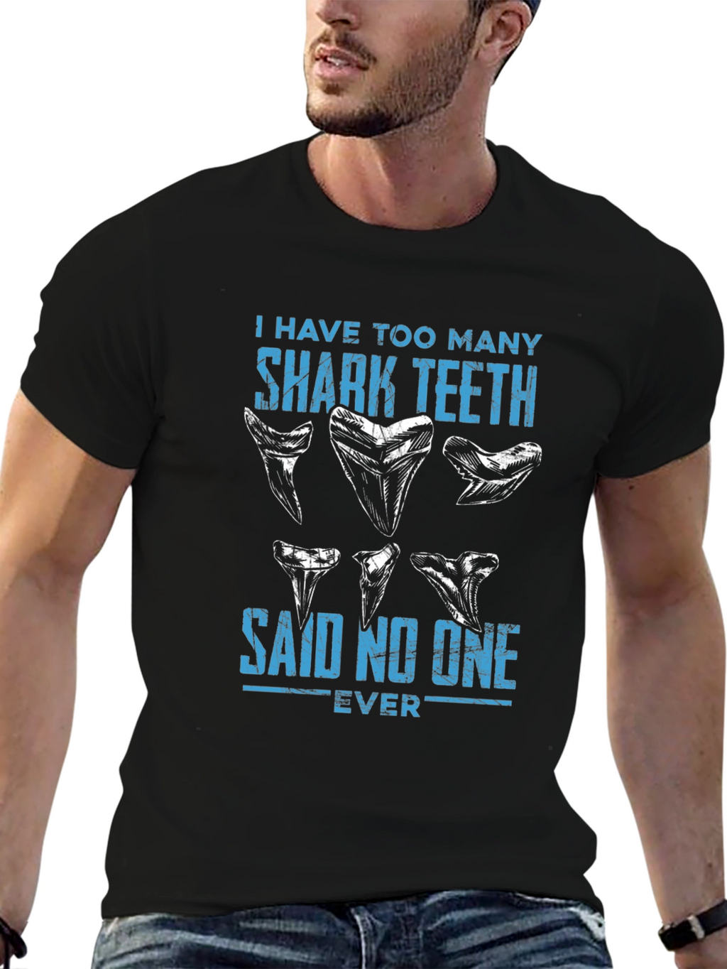 Shark Teeth T-Shirt - Novelty Graphic Tee